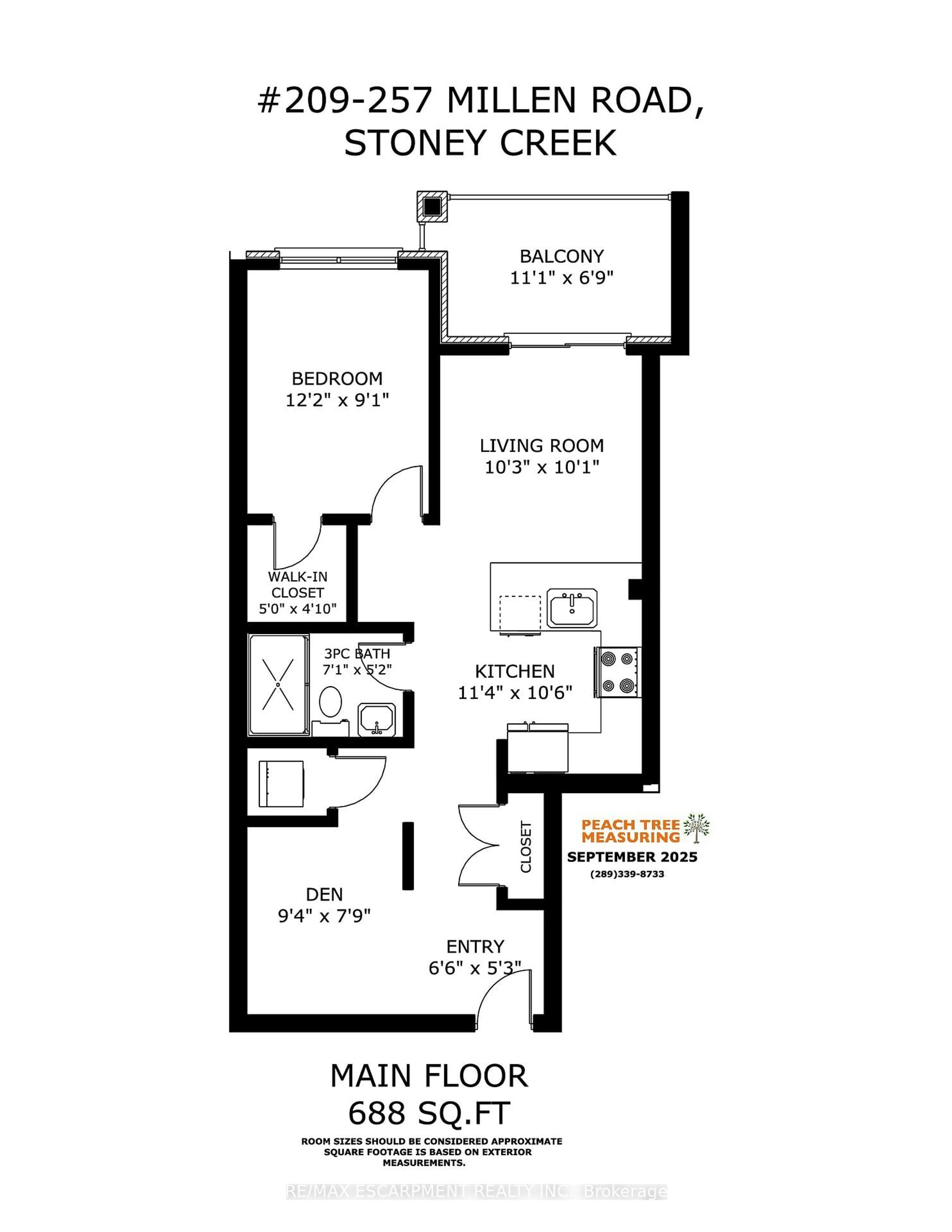 Floor plan for 257 Millen Rd #209, Hamilton Ontario L8E 2H1
