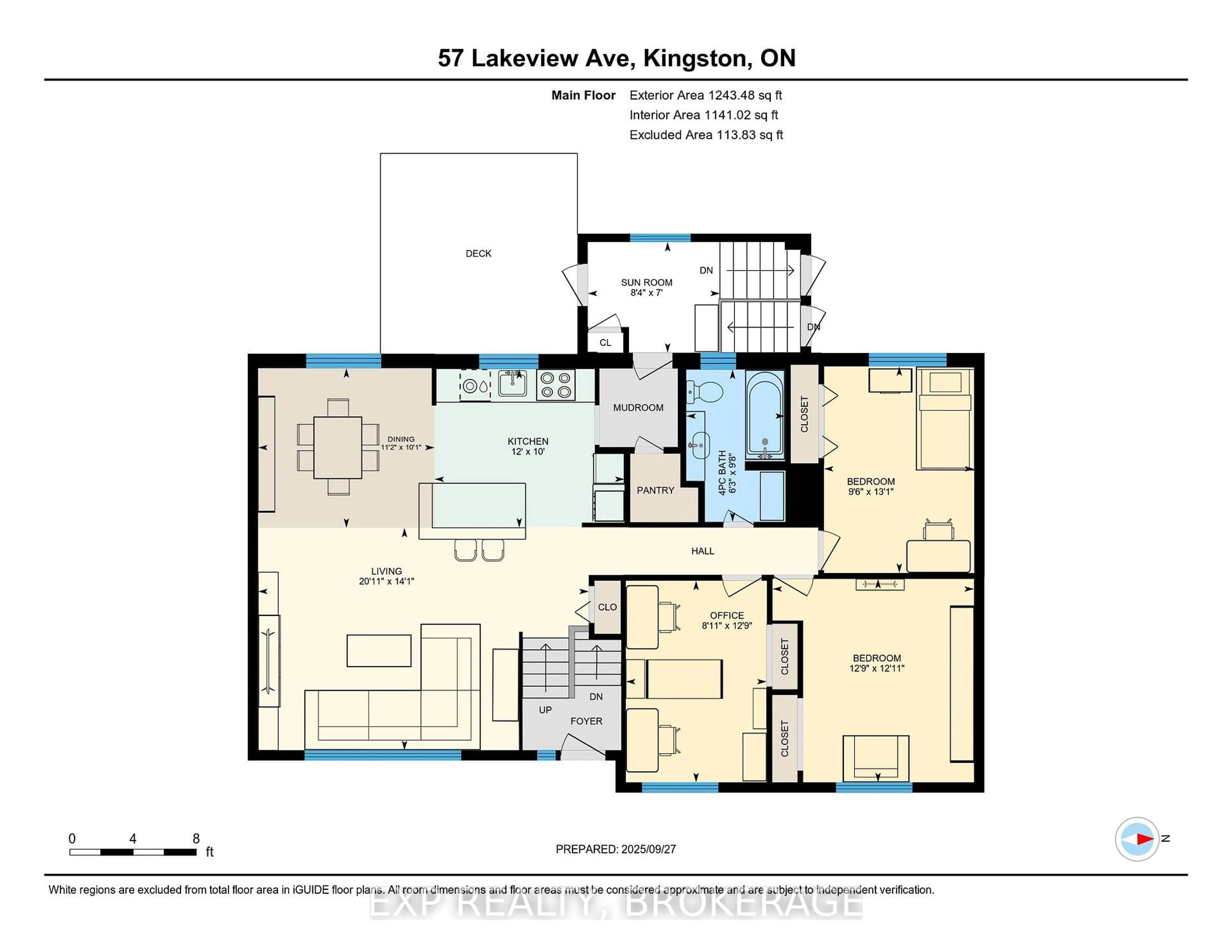 Floor plan for 57 Lakeview Ave, Kingston Ontario K7M 3T4