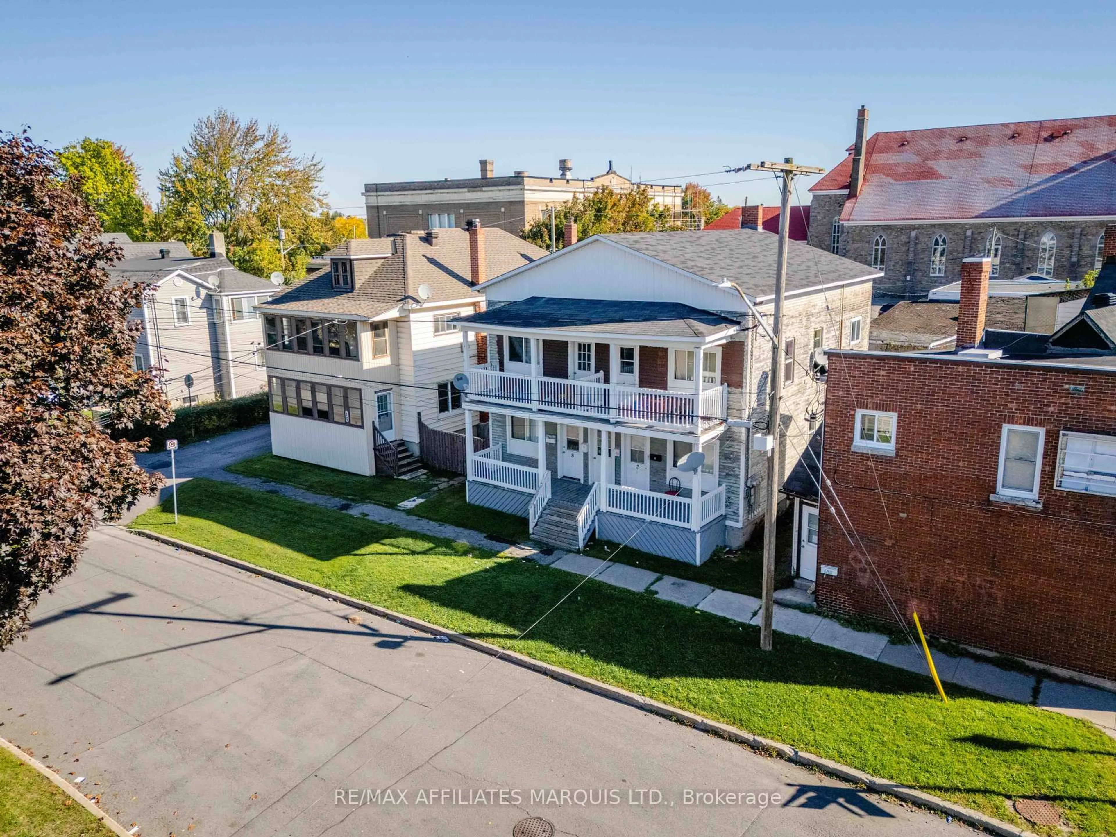 A pic from outside/outdoor area/front of a property/back of a property/a pic from drone, street for 2 Baldwin Ave, Cornwall Ontario K6H 4H6