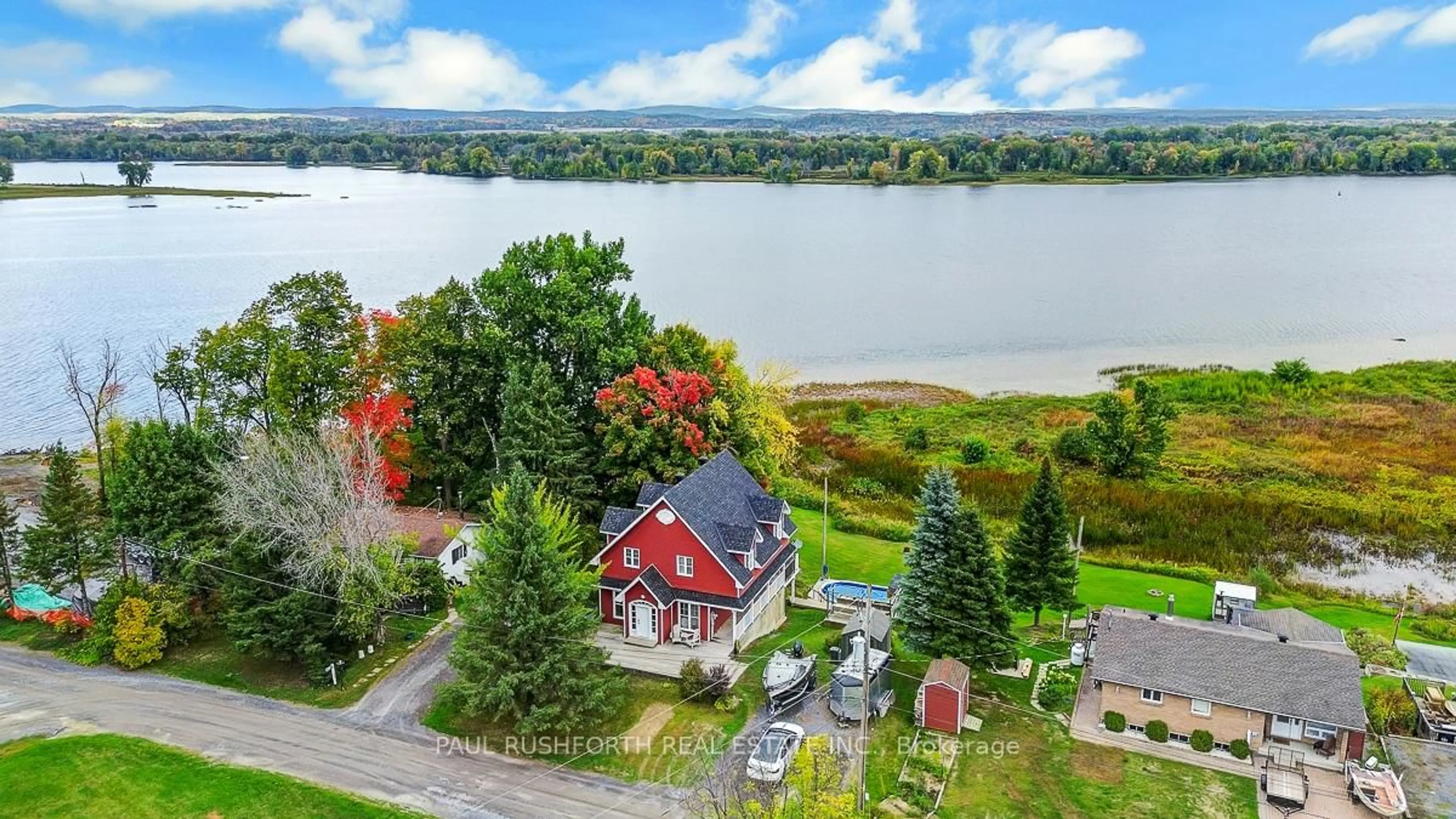 A pic from outside/outdoor area/front of a property/back of a property/a pic from drone, water/lake/river/ocean view for 3729 Prudhomme Rd, Alfred and Plantagenet Ontario K0A 3K0
