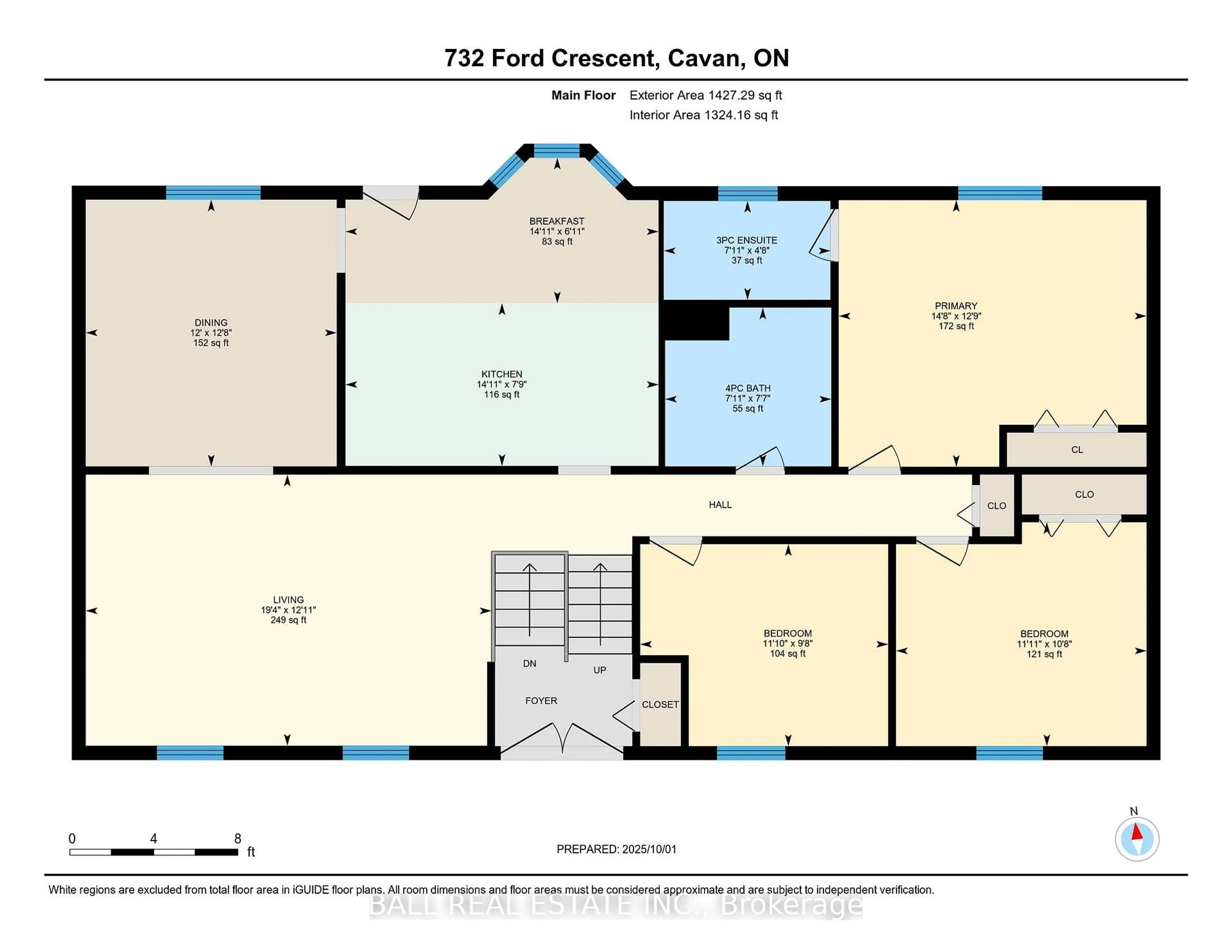 Floor plan for 732 Ford Cres, Cavan Monaghan Ontario L0A 1C0