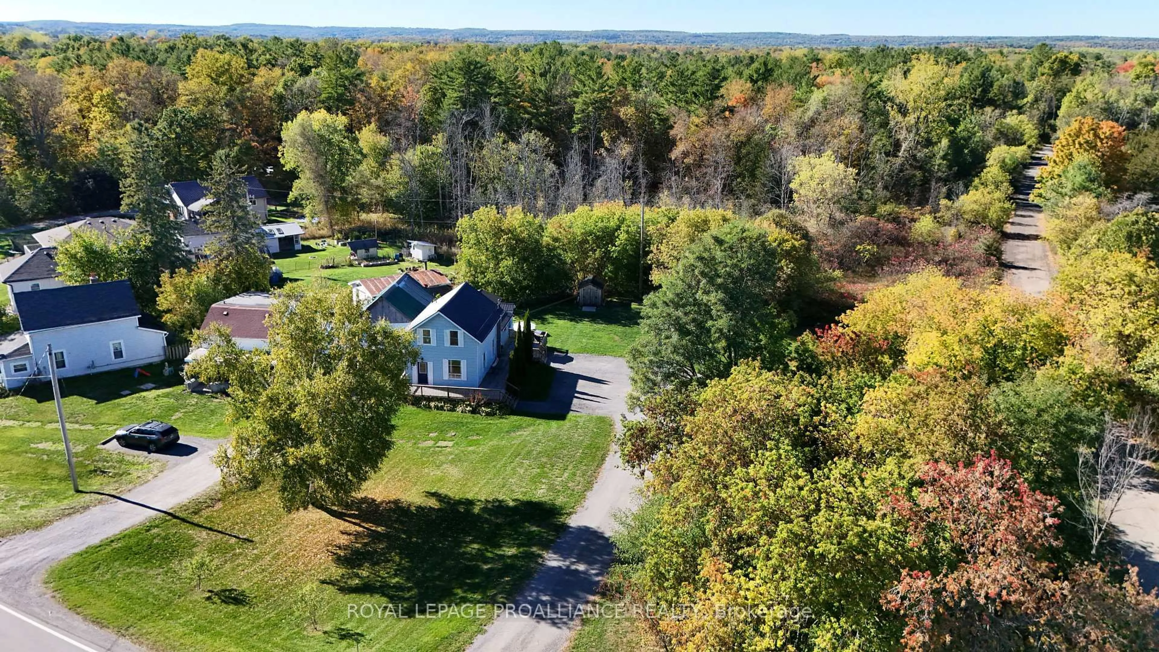 A pic from outside/outdoor area/front of a property/back of a property/a pic from drone, unknown for 255 Mudcat Rd, Corbyville Ontario K0K 1V0
