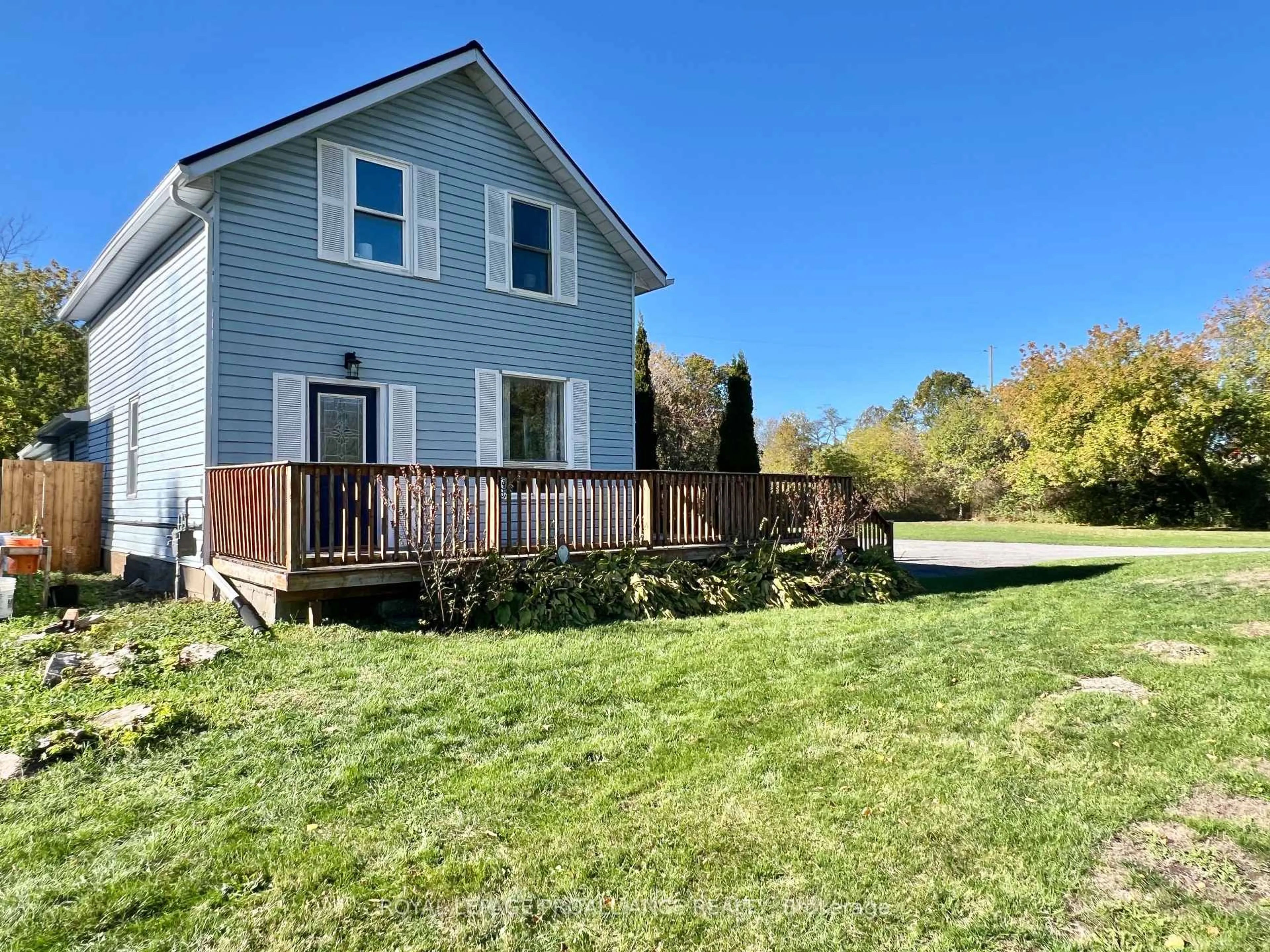 A pic from outside/outdoor area/front of a property/back of a property/a pic from drone, water/lake/river/ocean view for 255 Mudcat Rd, Corbyville Ontario K0K 1V0