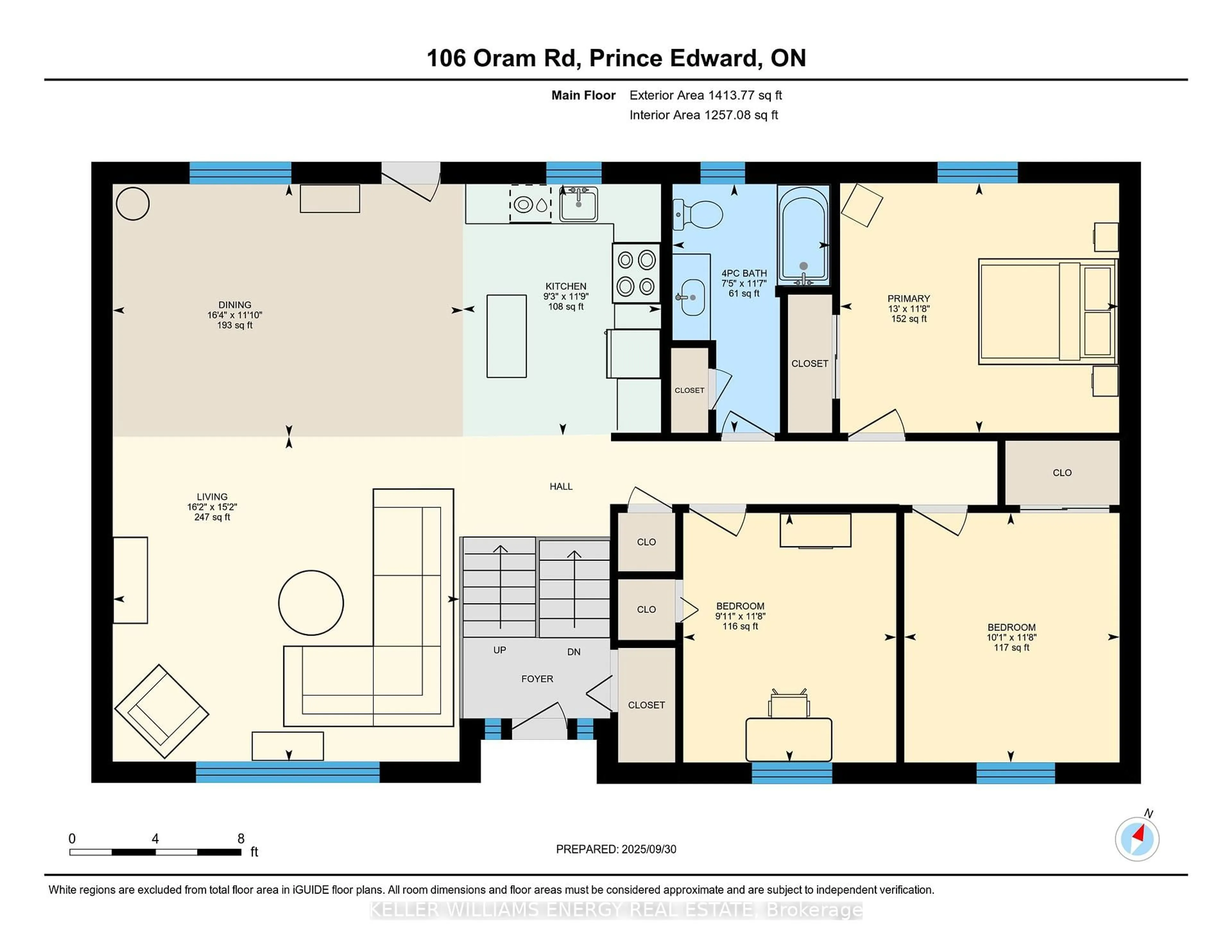 Floor plan for 106 Oram Rd, Prince Edward County Ontario K0K 1G0