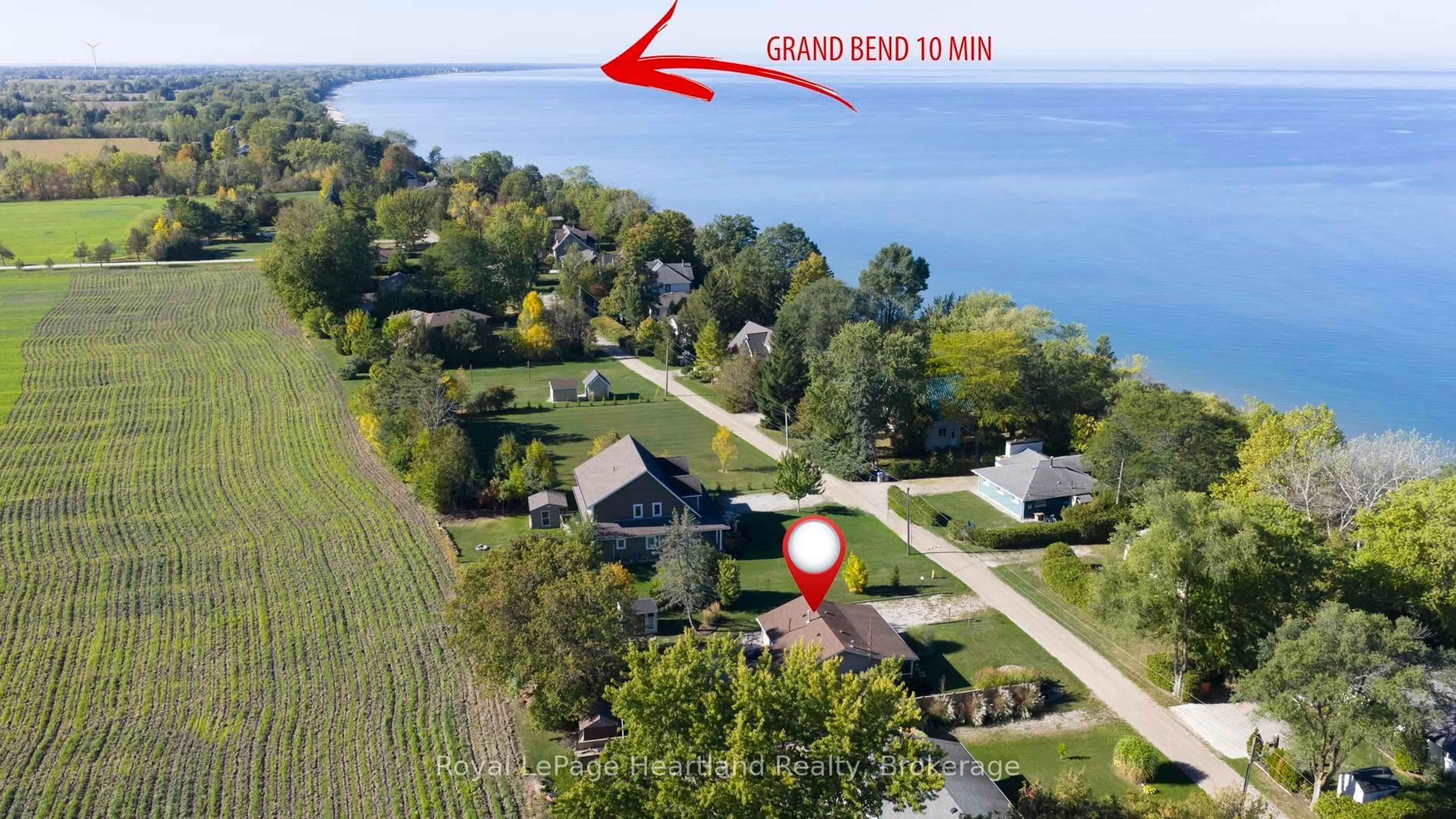 A pic from outside/outdoor area/front of a property/back of a property/a pic from drone, water/lake/river/ocean view for 71702 Old Cedarbank Lane, Bluewater Ontario N0M 1N0