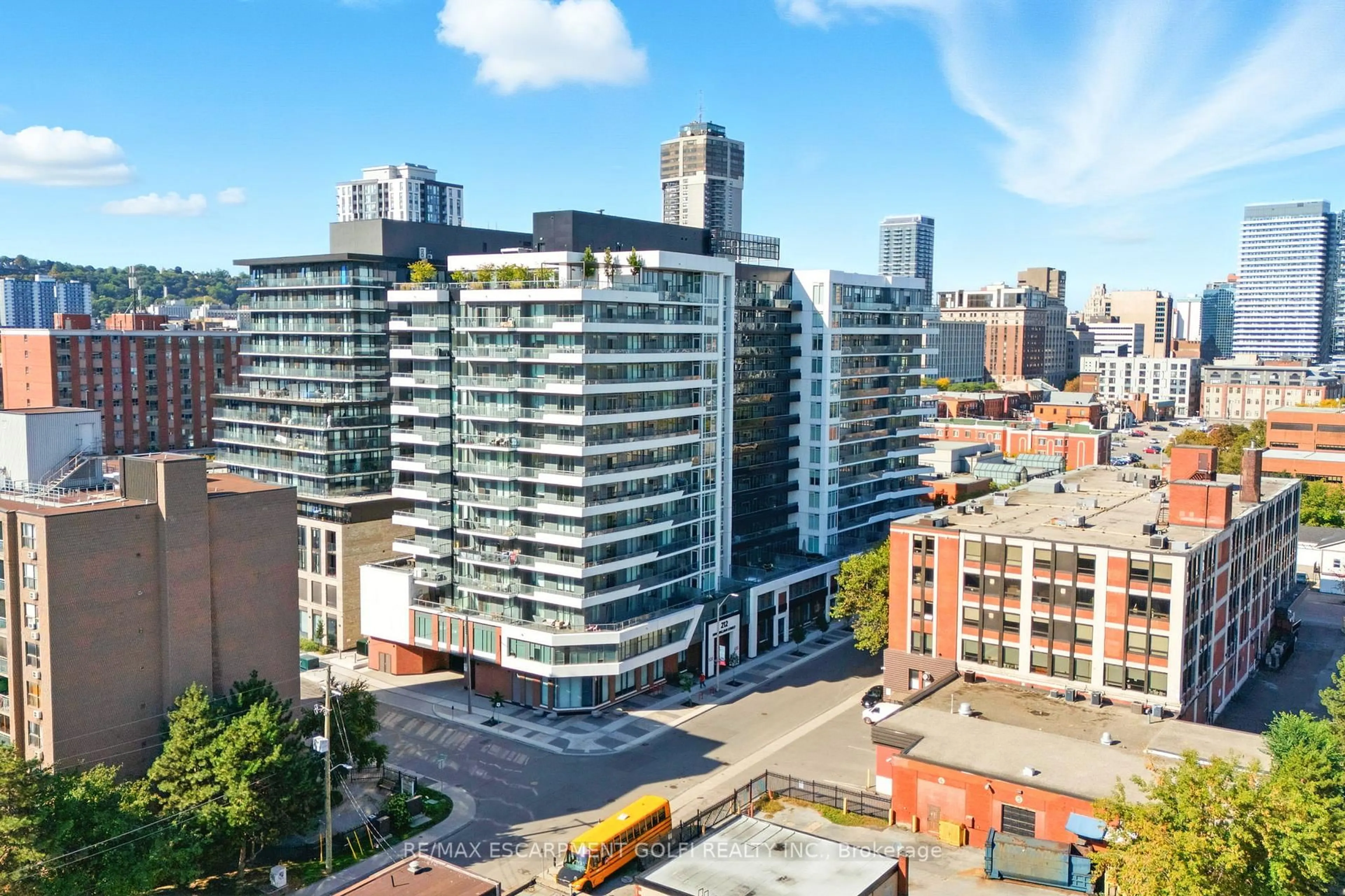 A pic from outside/outdoor area/front of a property/back of a property/a pic from drone, city buildings view from balcony for 212 King William St #1209, Hamilton Ontario L8N 1B5