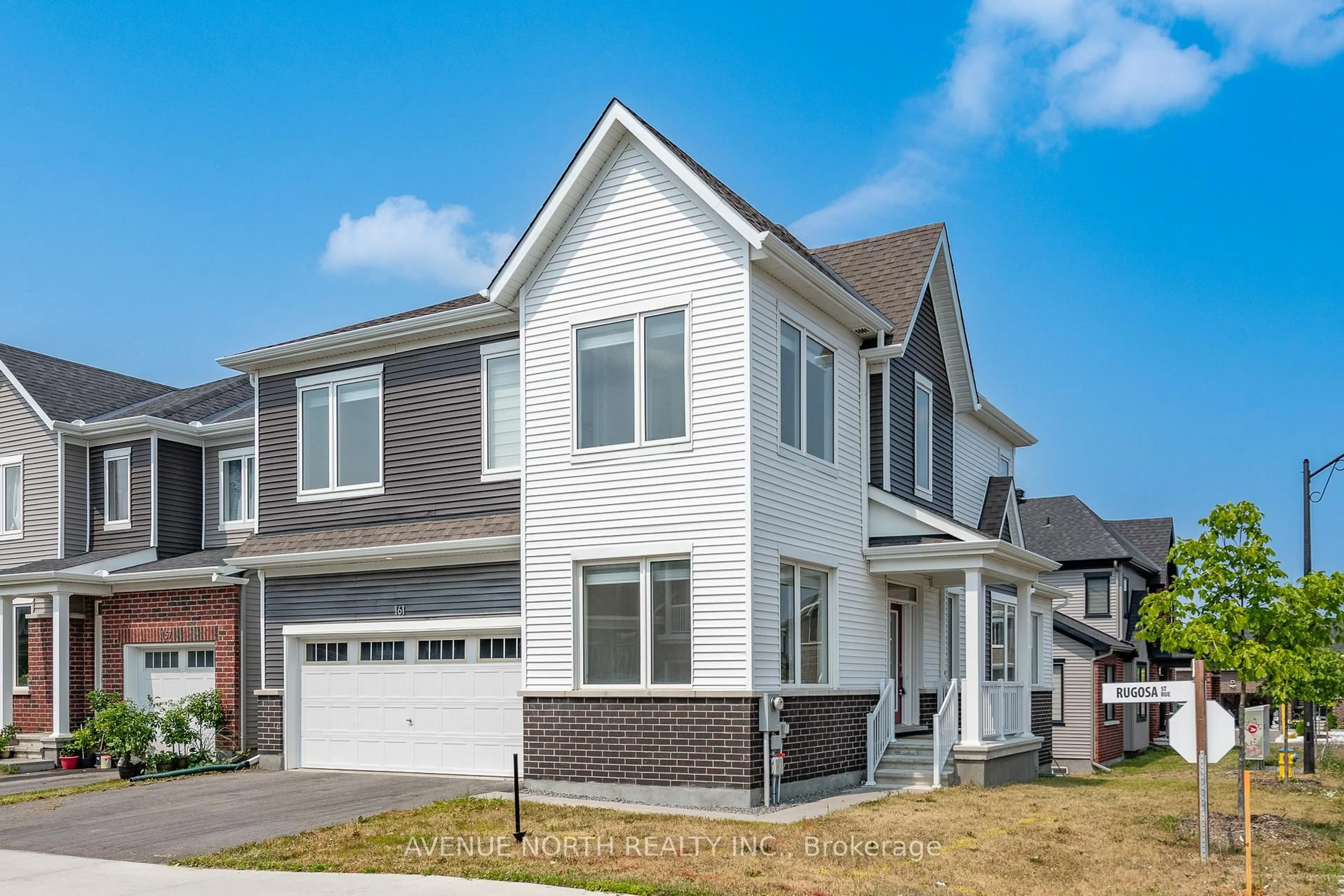 Home with vinyl exterior material, street for 161 Rugosa St, Ottawa Ontario K2J 6X4