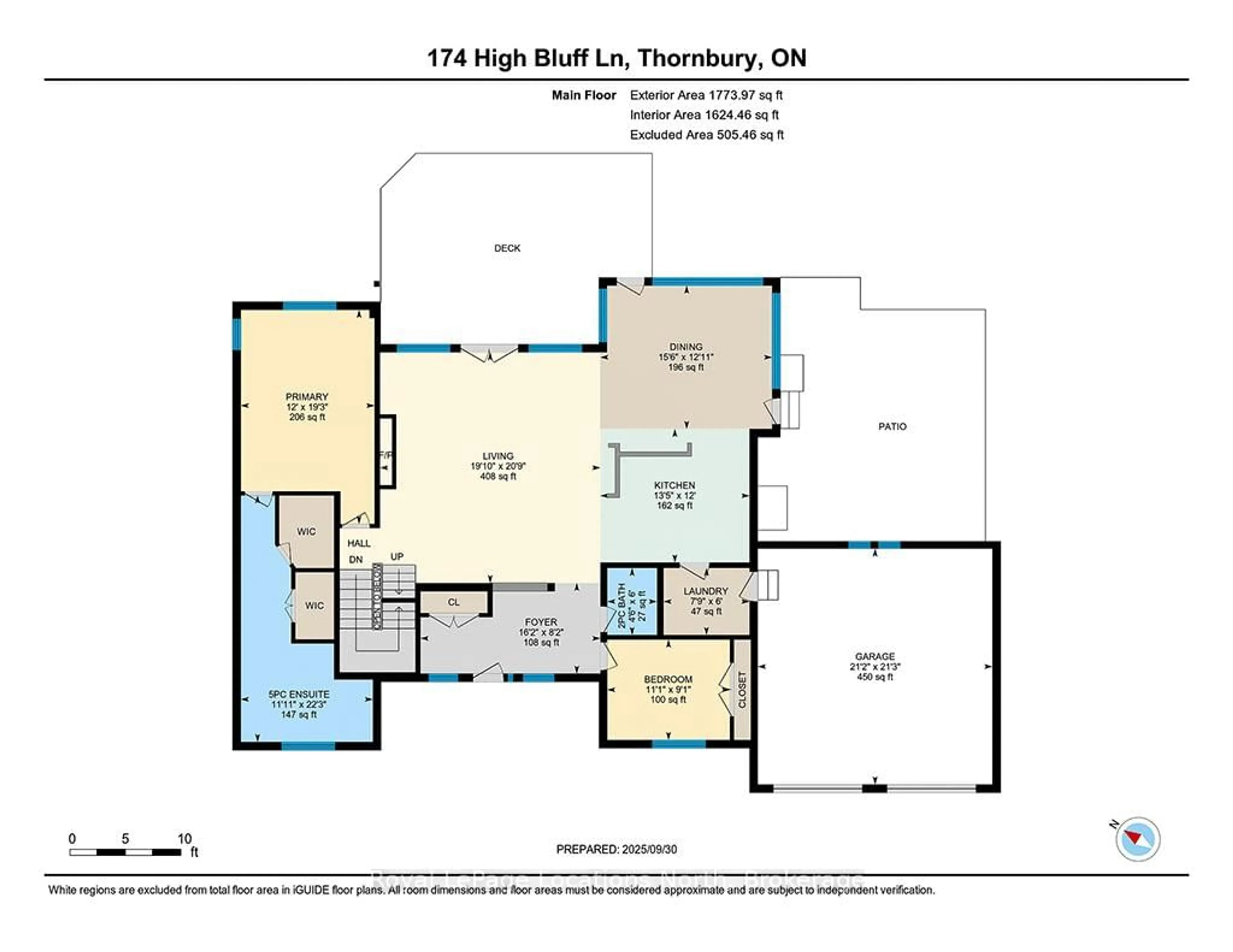 Floor plan for 174 High Bluff Lane, Blue Mountains Ontario N0H 2P0