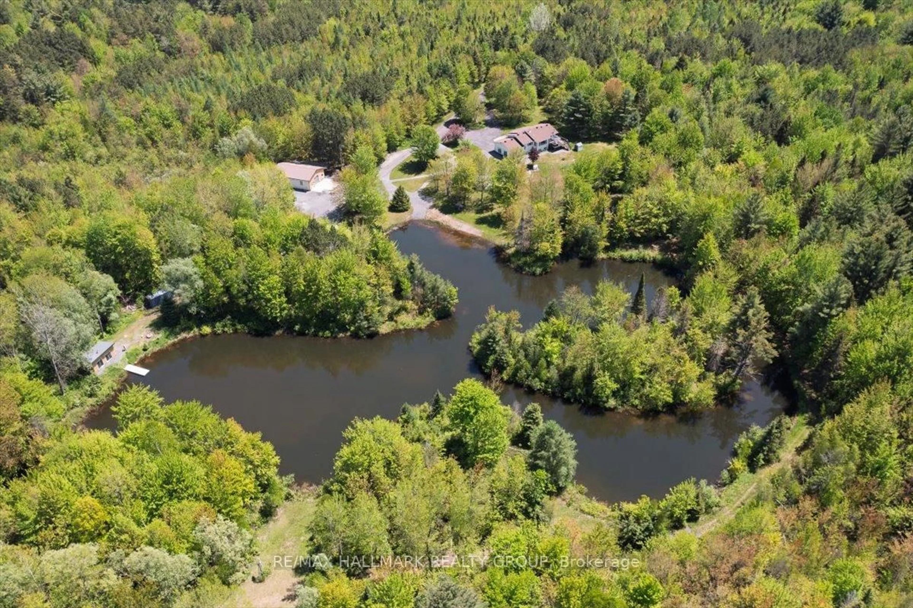A pic from outside/outdoor area/front of a property/back of a property/a pic from drone, water/lake/river/ocean view for 1720 Des Pins Rd, The Nation Ontario K0A 2M0