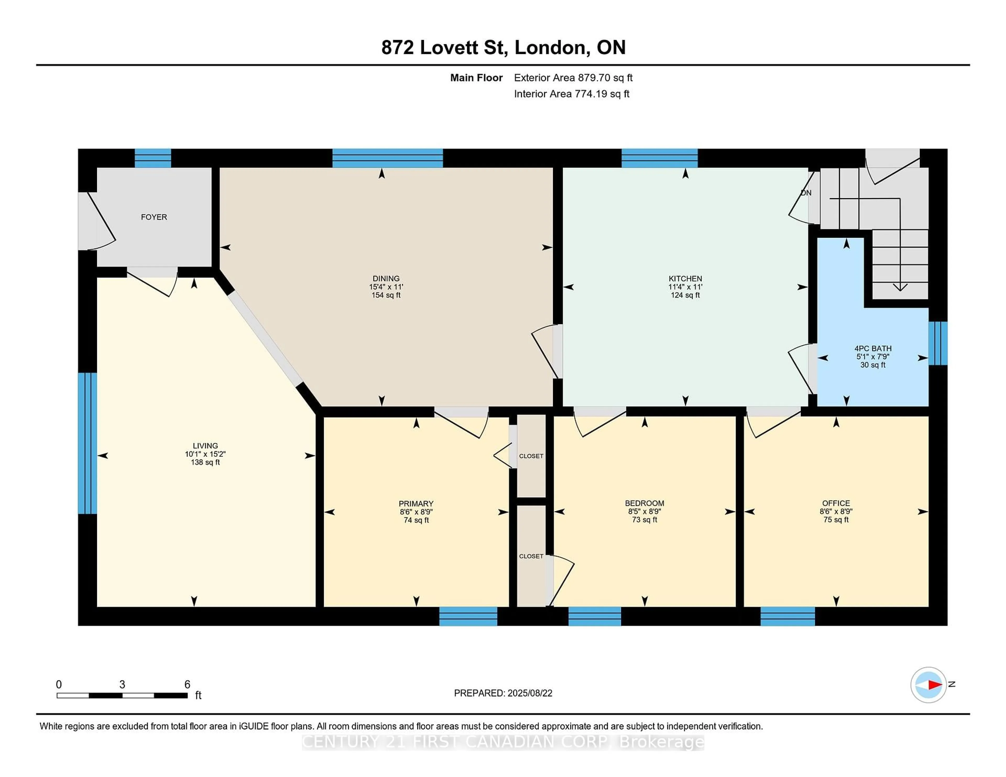 Floor plan for 872 Lovett St, London East Ontario N5Z 1N5