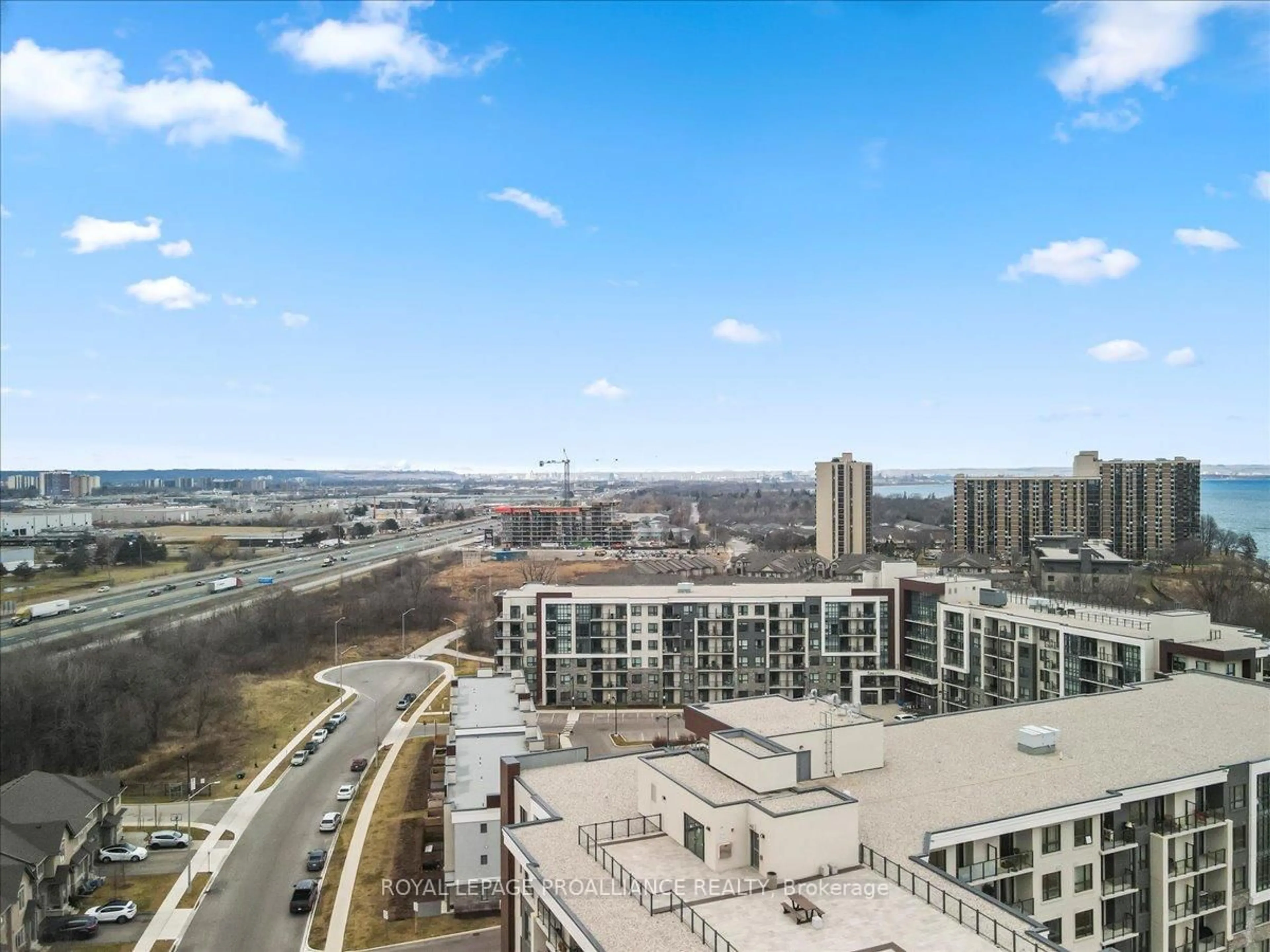 A pic from outside/outdoor area/front of a property/back of a property/a pic from drone, city buildings view from balcony for 125 Shoreview Pl #239, Hamilton Ontario L8E 0K3