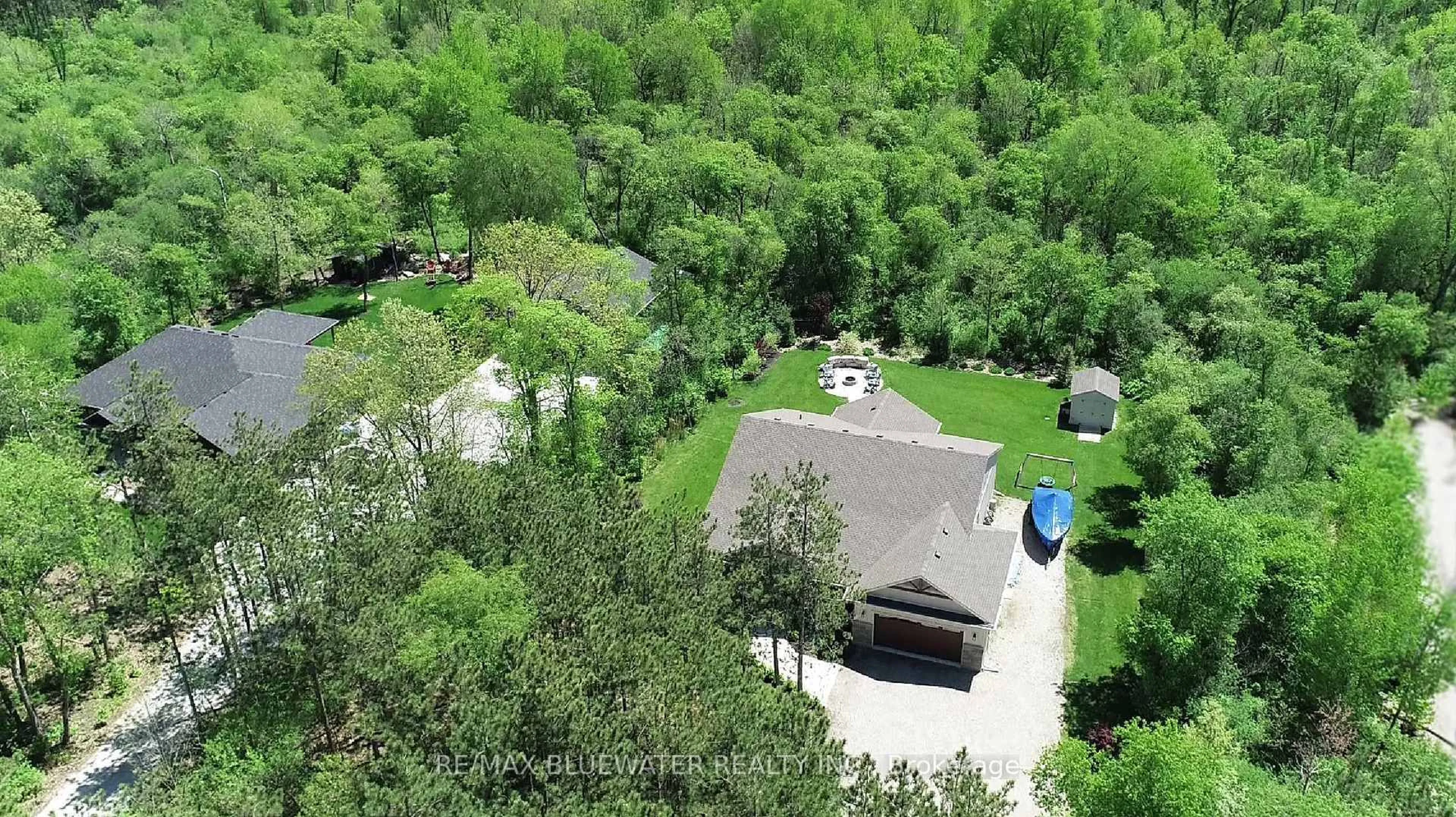 A pic from outside/outdoor area/front of a property/back of a property/a pic from drone, forest/trees view for 8437 Goosemarsh Line, Lambton Shores Ontario N0M 1T0