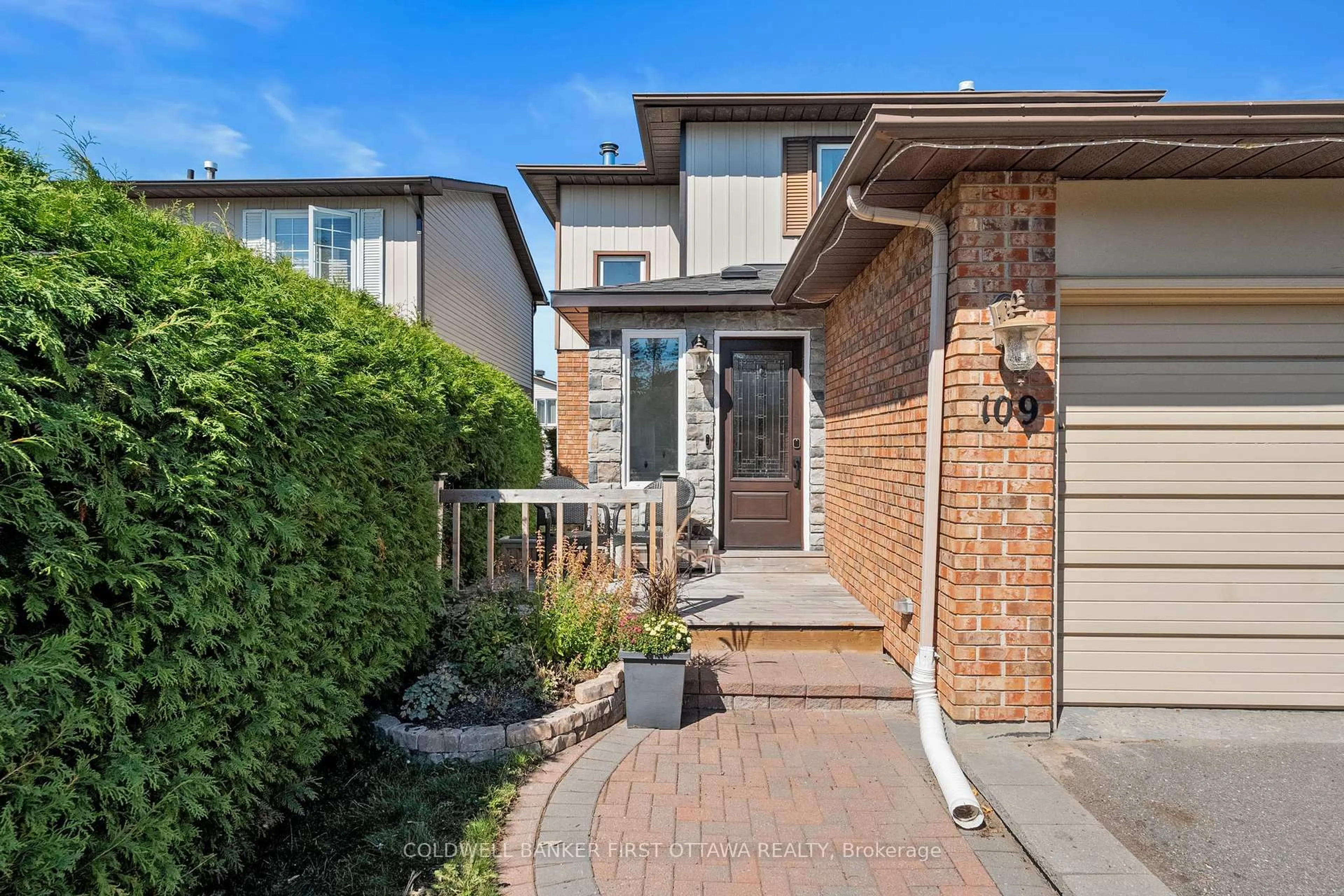 Home with brick exterior material, street for 109 Borga Cres, Ottawa Ontario K1T 2E1
