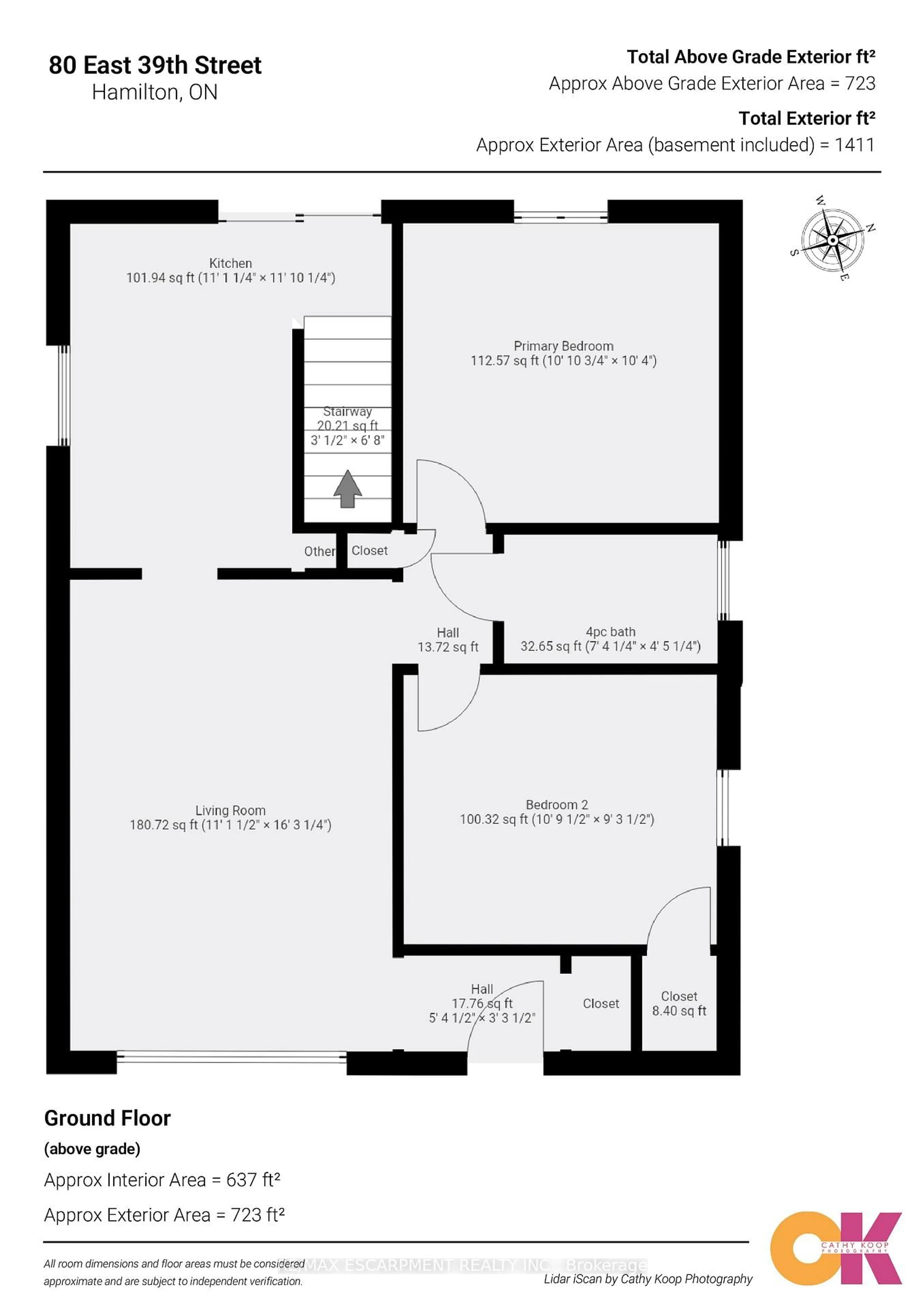 Floor plan for 80 East 39th St, Hamilton Ontario L8V 4H3