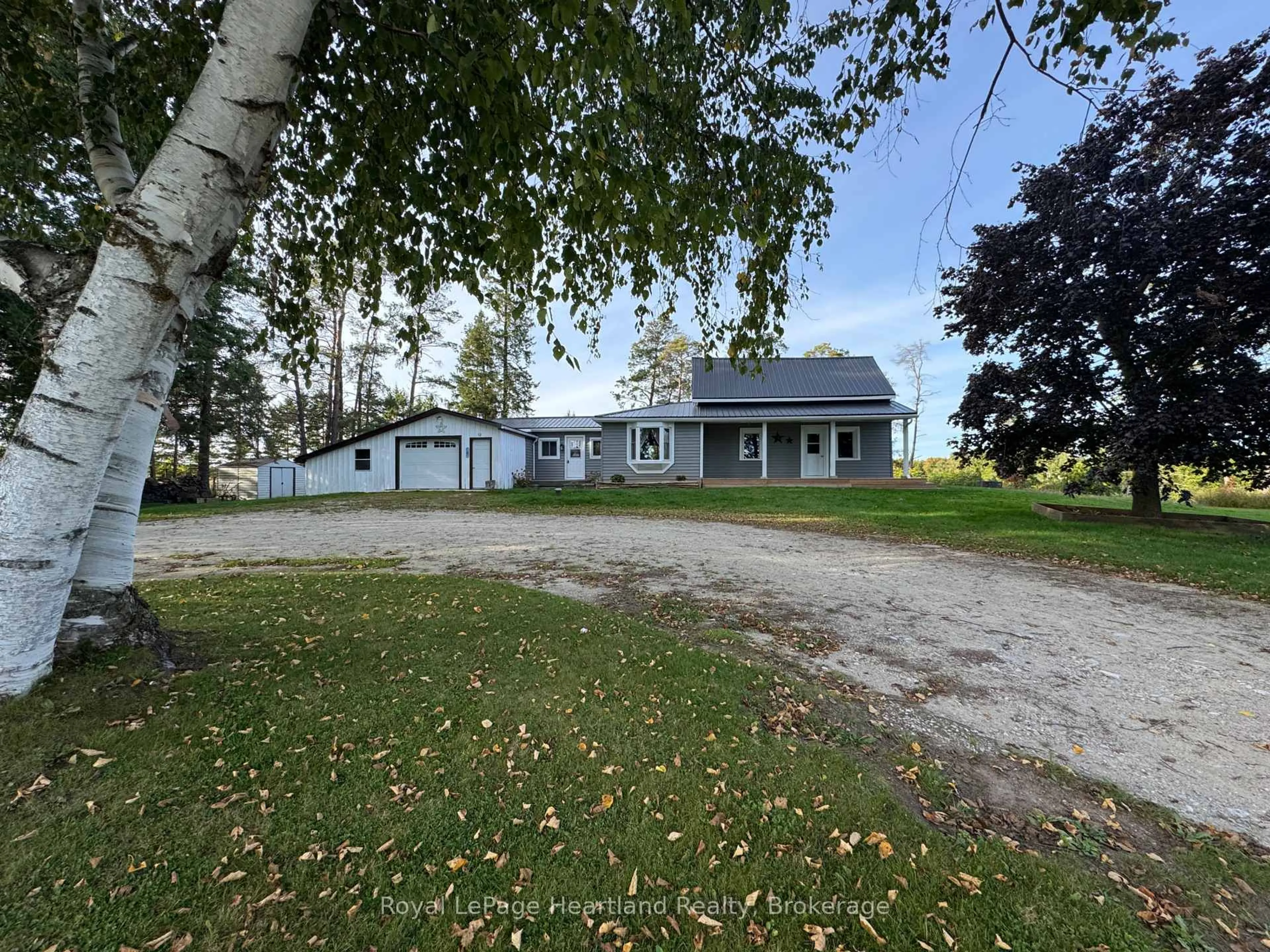 A pic from outside/outdoor area/front of a property/back of a property/a pic from drone, street for 341149 Grey Rd 28, West Grey Ontario N4N 3B9
