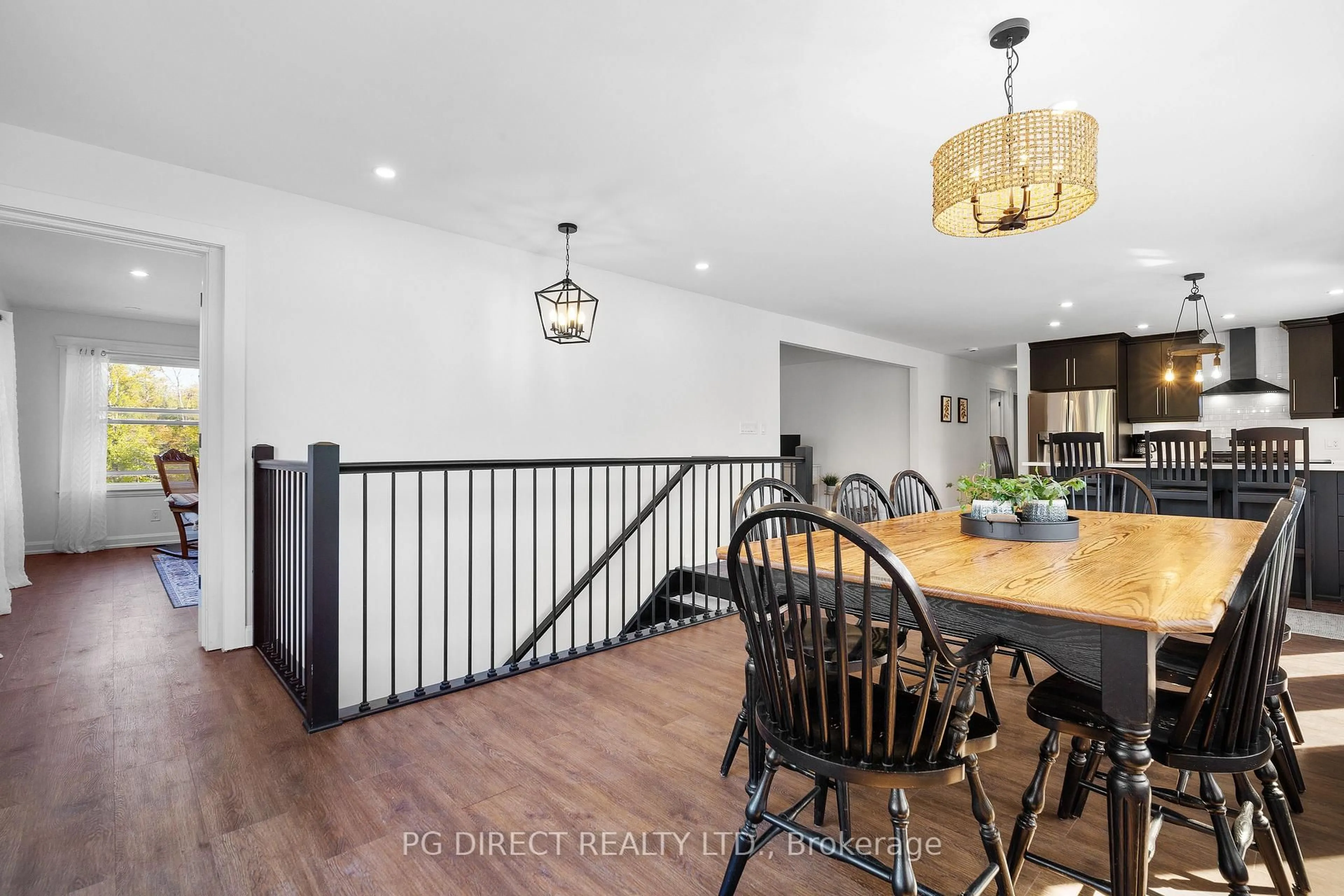 Open concept kitchen, wood/laminate floor for 4205 ON 17 Highway, Papineau-Cameron Ontario P0H 1V0