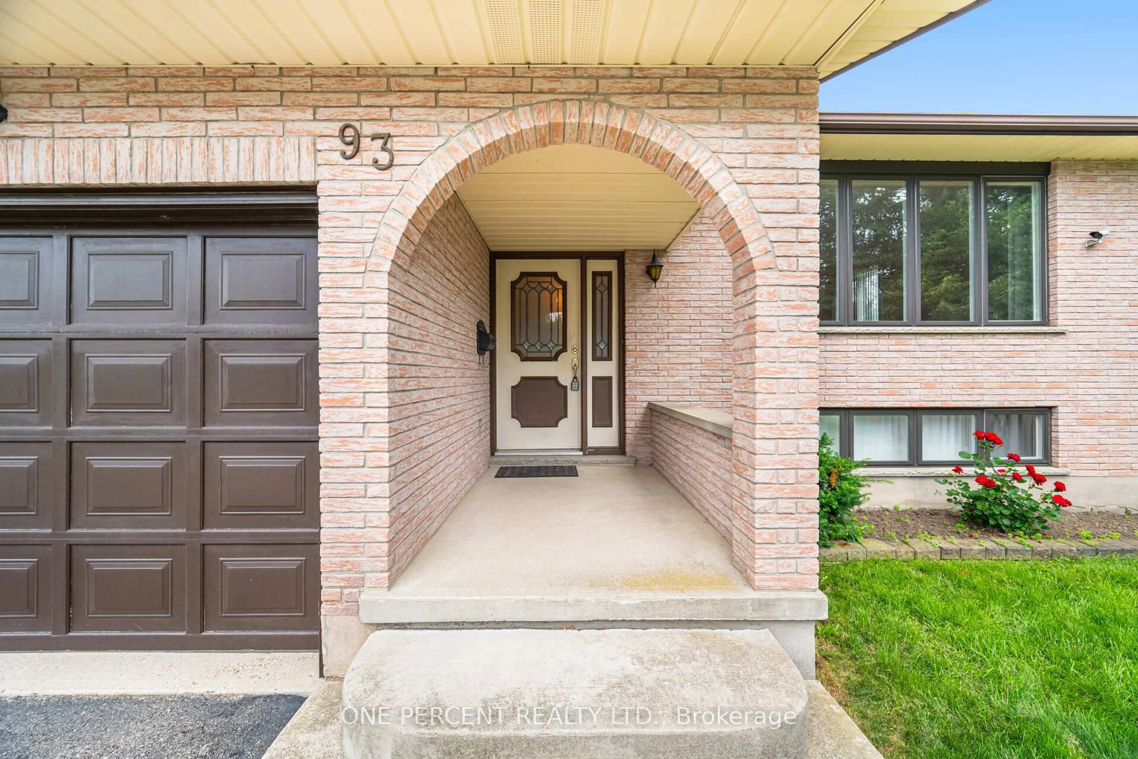 Home with brick exterior material, street for 93 OLD CHICOPEE Dr, Kitchener Ontario N2A 3R7