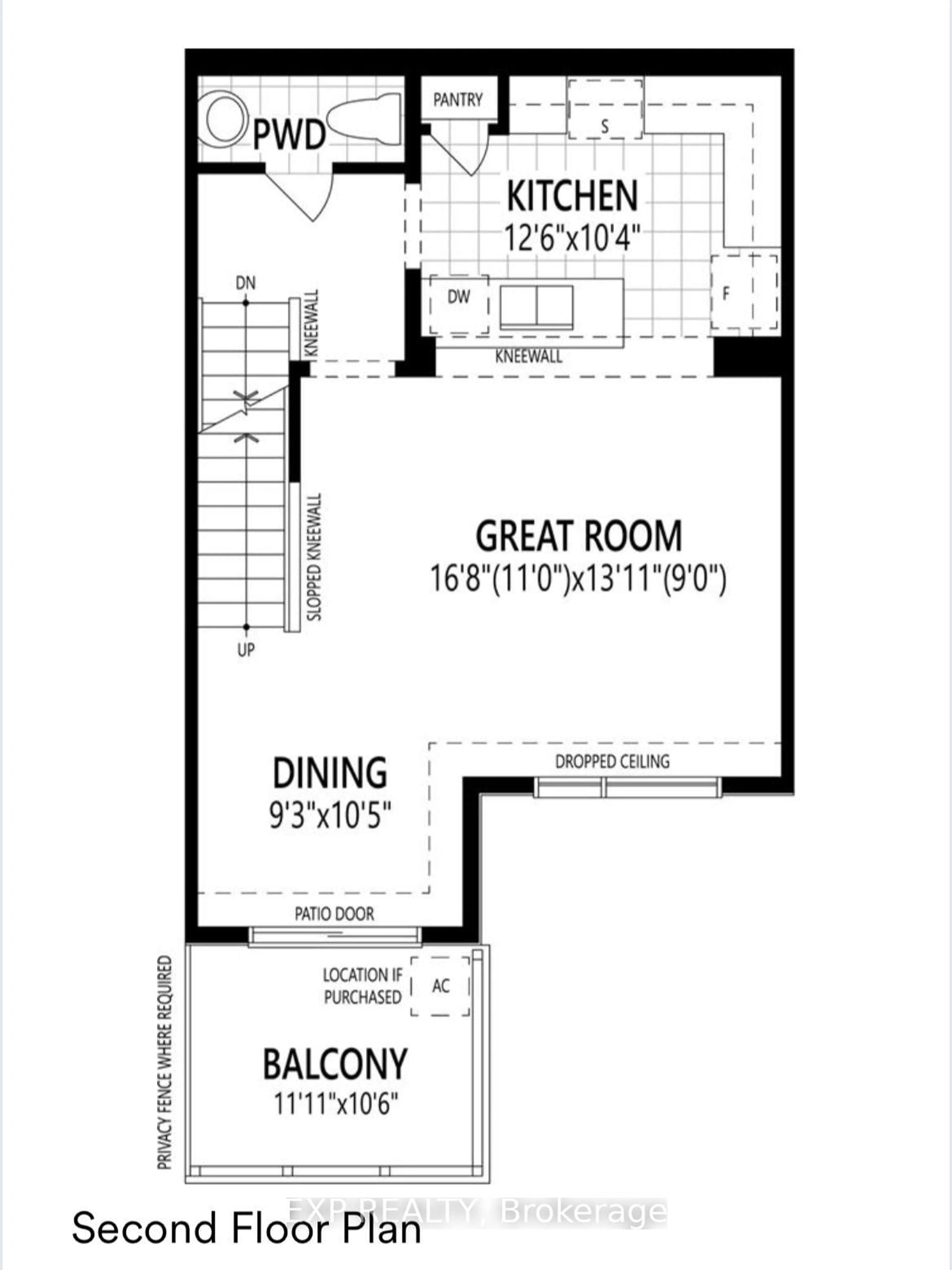 Floor plan for 322 OLIVENITE Private, Ottawa Ontario K2J 7J4