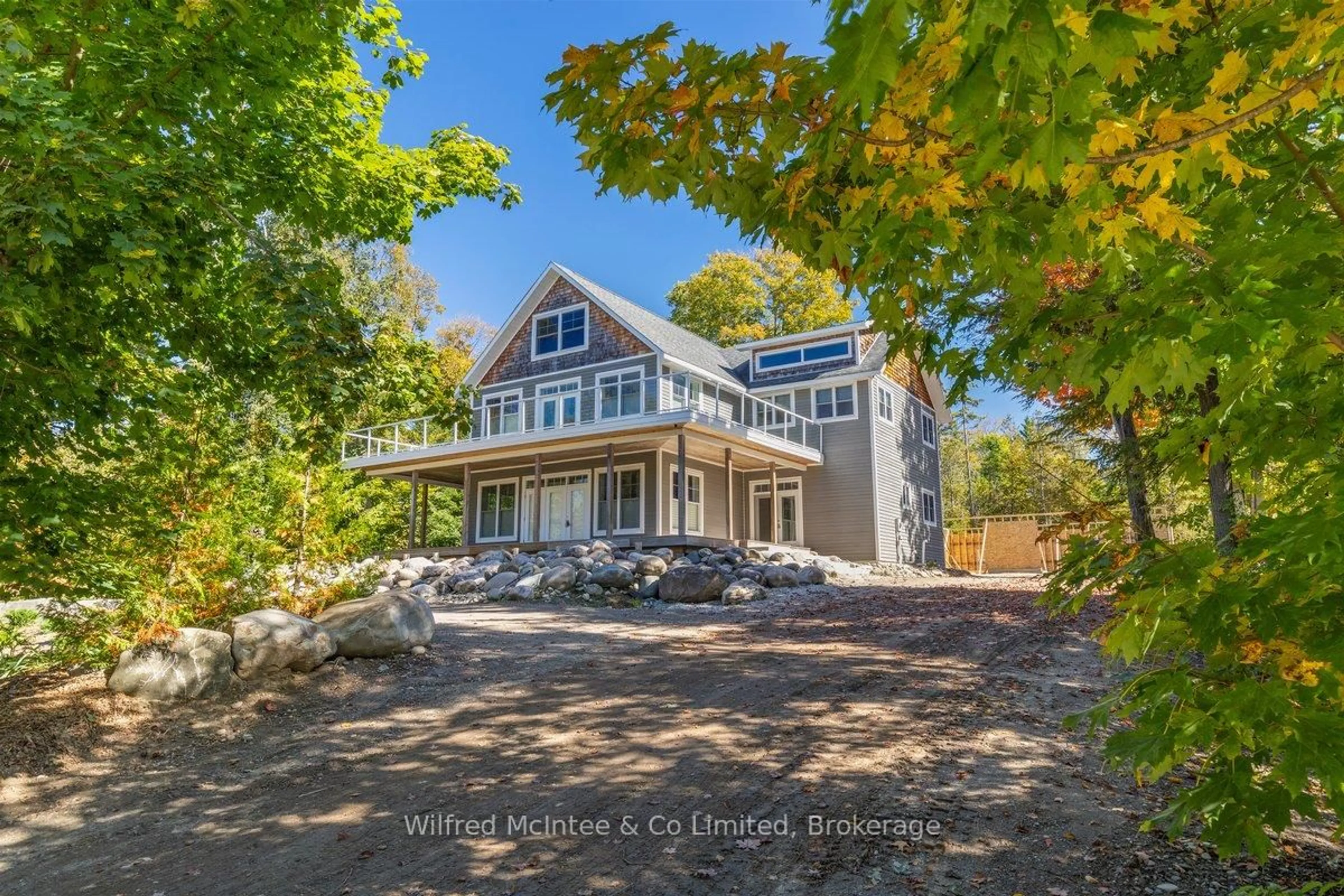 A pic from outside/outdoor area/front of a property/back of a property/a pic from drone, water/lake/river/ocean view for 545 Eckford Ave, Saugeen Shores Ontario N0H 2L0