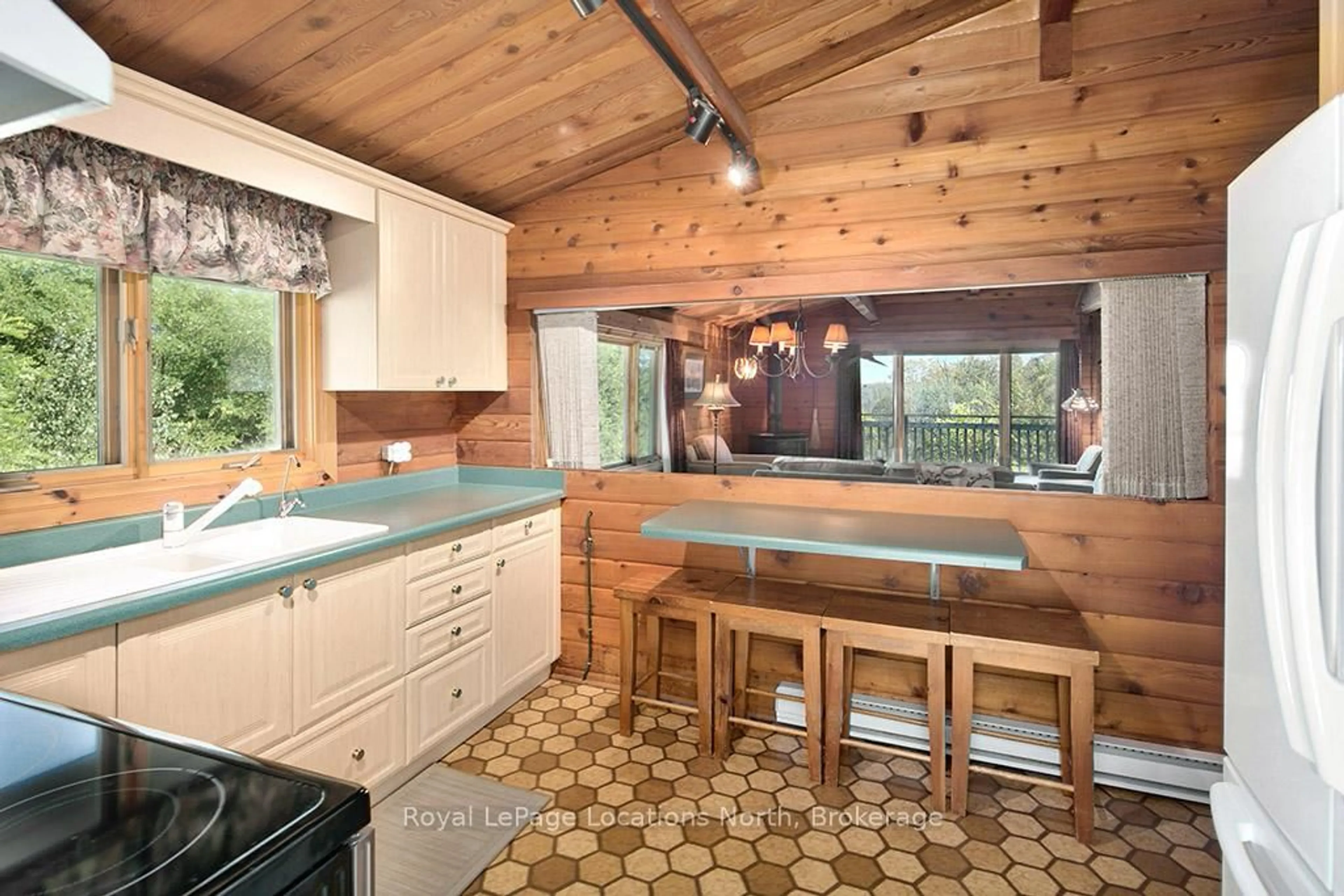 Rustic kitchen, ceramic/tile floor for 231 Windy Lane Dr, Grey Highlands Ontario N1A 2W1
