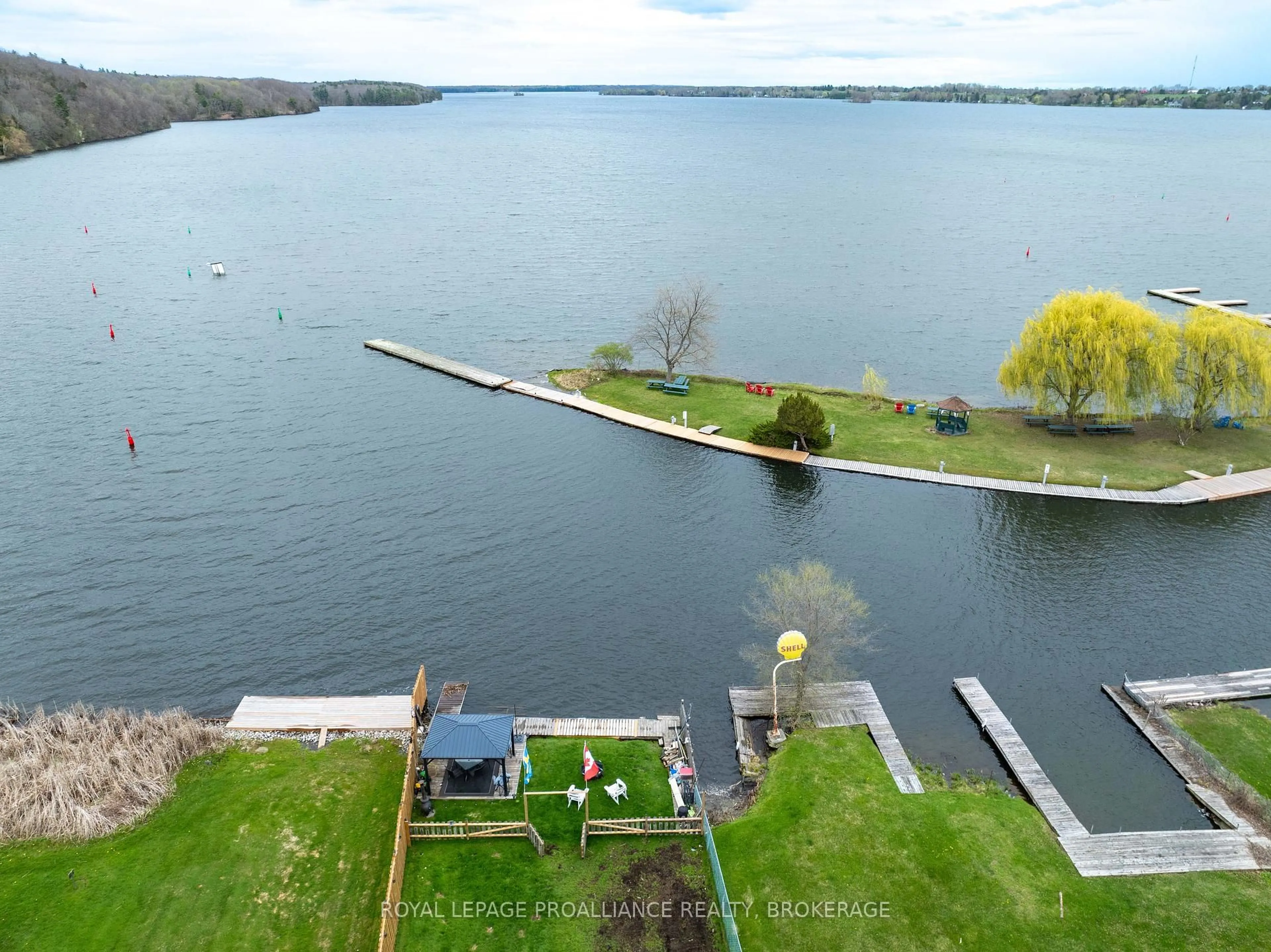 A pic from outside/outdoor area/front of a property/back of a property/a pic from drone, water/lake/river/ocean view for 29 Main St, Westport Ontario K0G 1X0
