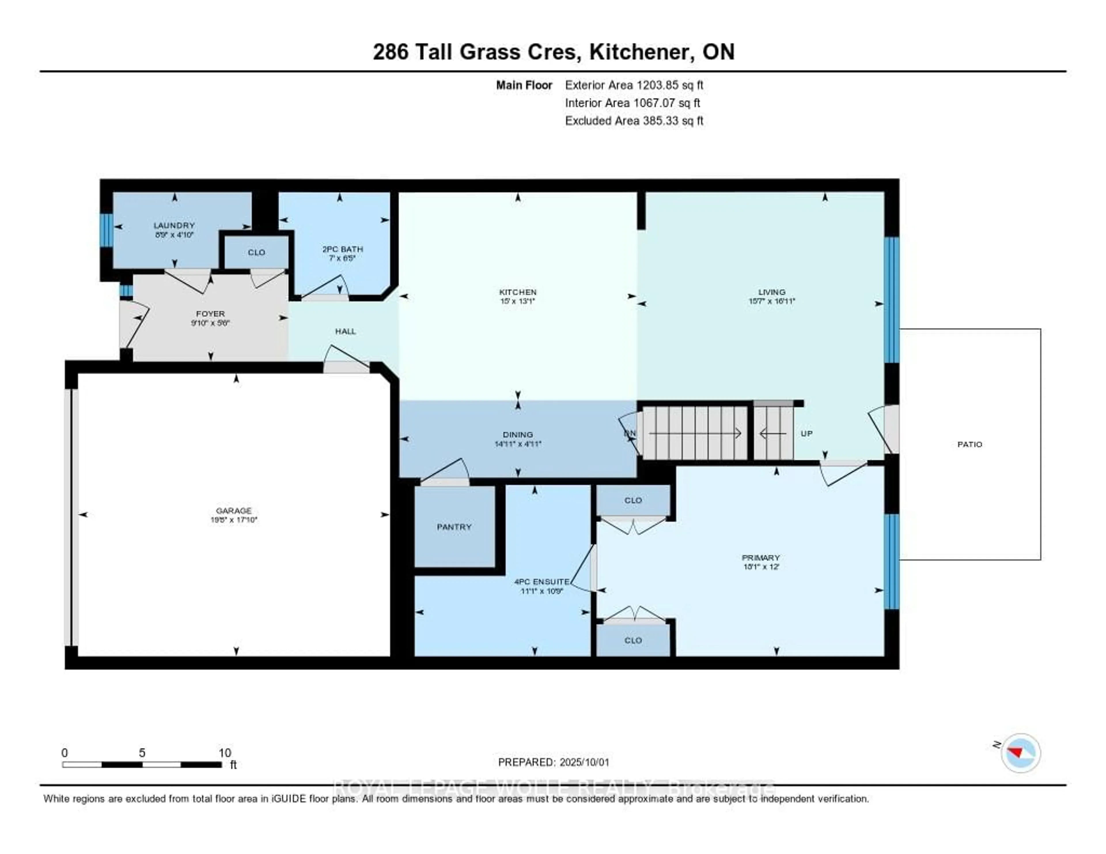 Floor plan for 286 Tall Grass Cres, Kitchener Ontario N2P 2N3