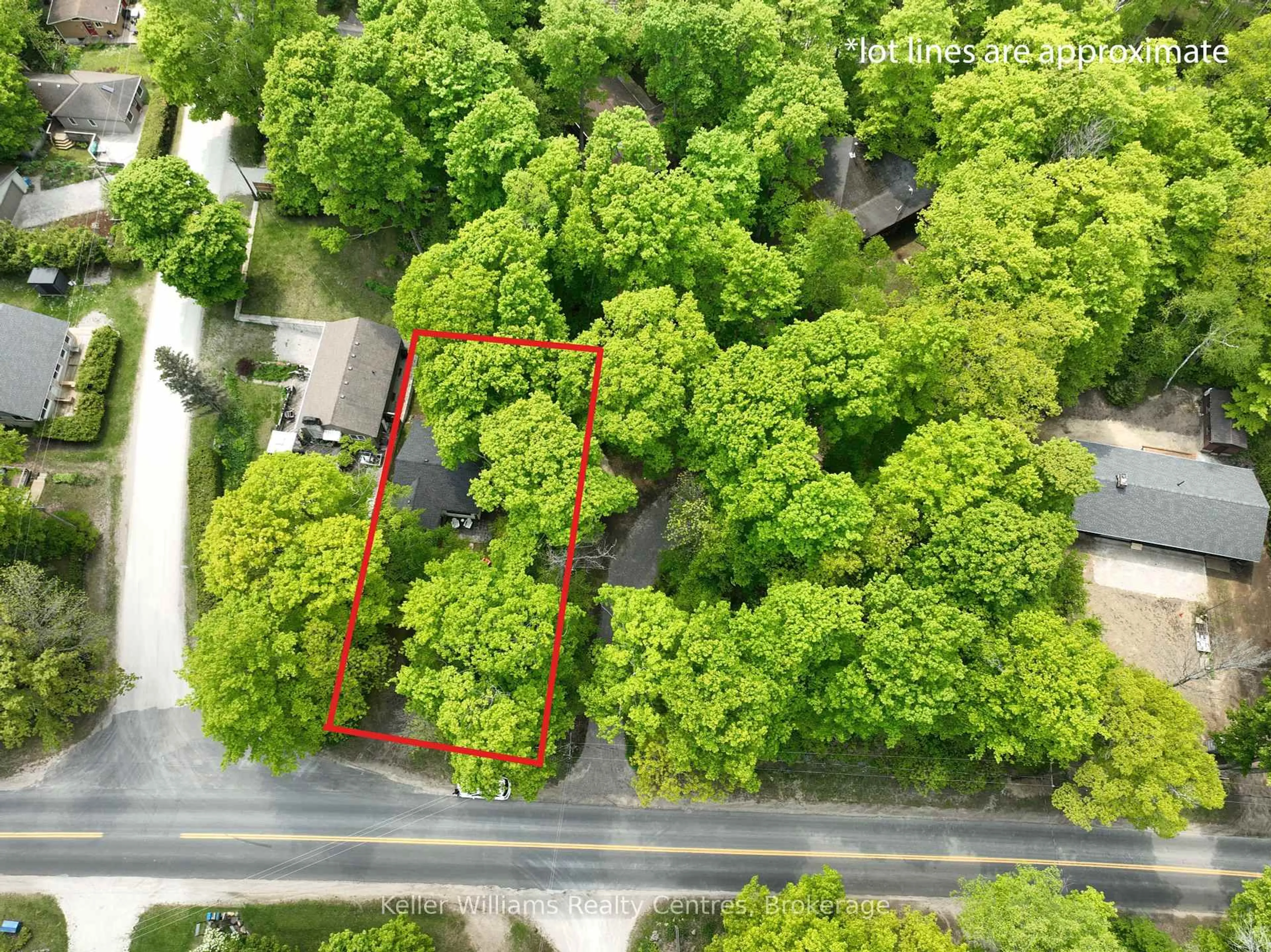 A pic from outside/outdoor area/front of a property/back of a property/a pic from drone, forest/trees view for 425 HURON Rd, South Bruce Peninsula Ontario N0H 2T0