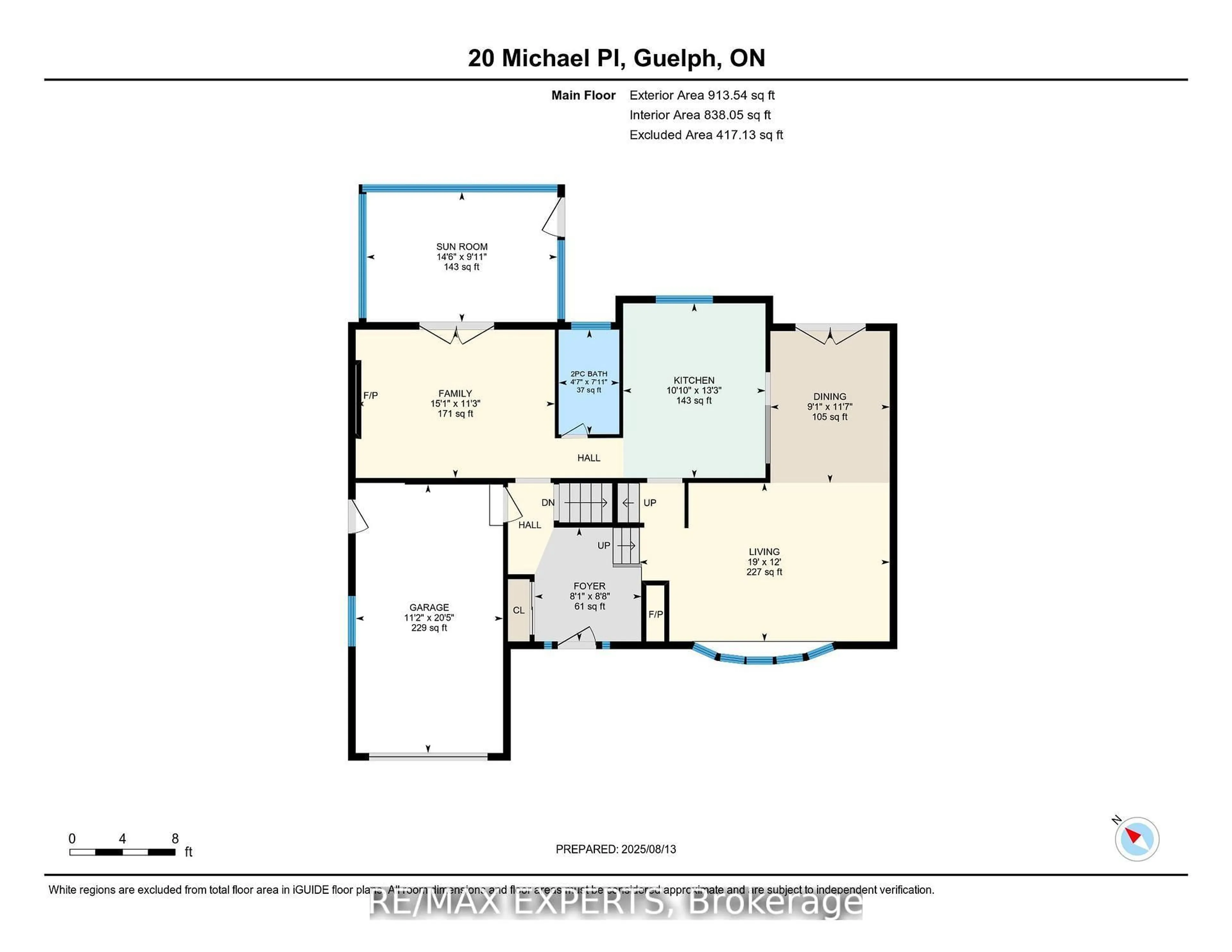 Floor plan for 20 Michael Pl, Guelph Ontario N1H 1Z3