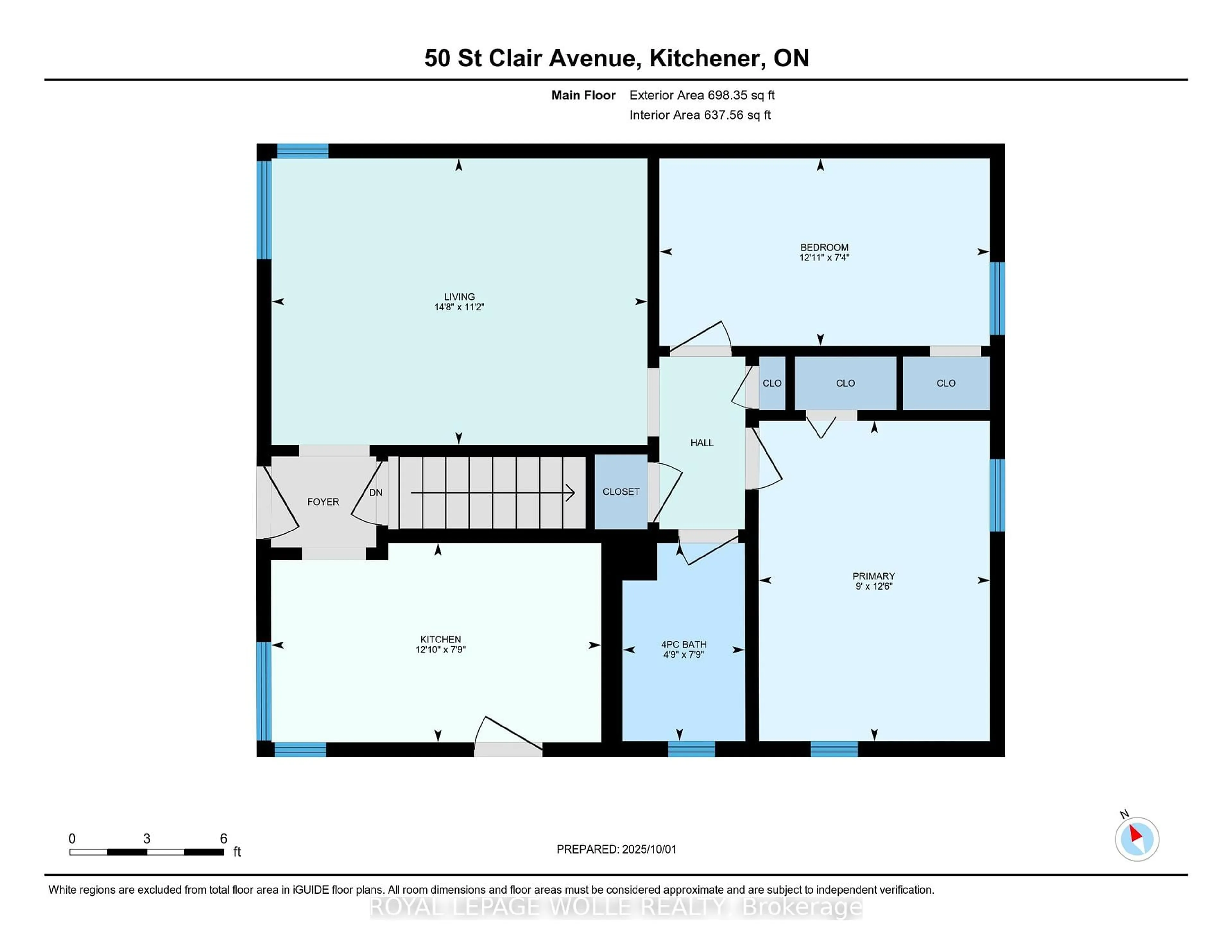 Floor plan for 50 St Clair Ave, Kitchener Ontario N2M 3Z4