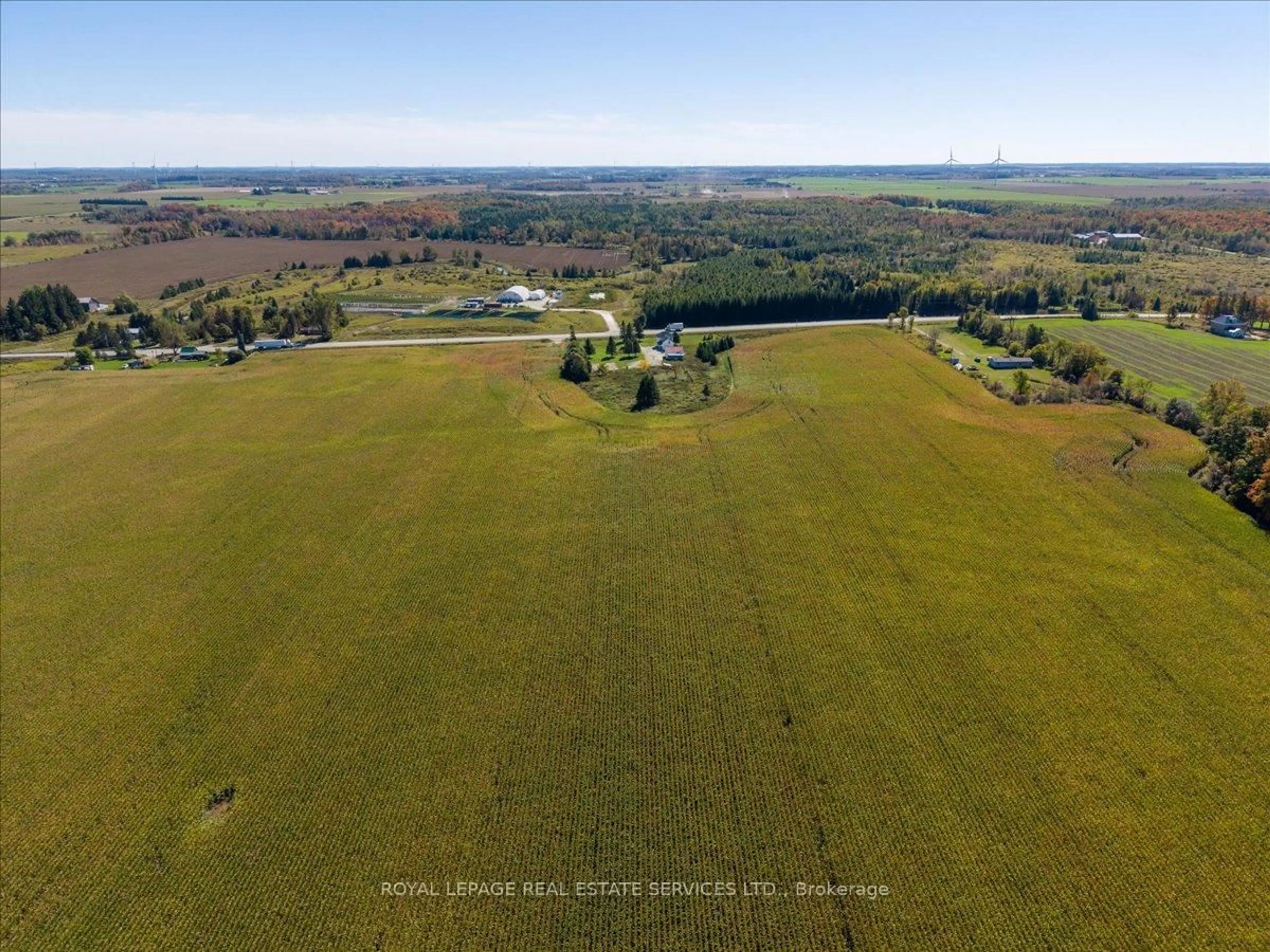 A pic from outside/outdoor area/front of a property/back of a property/a pic from drone, water/lake/river/ocean view for 26735 Highway 89 Highway, Southgate Ontario N0C 1B0