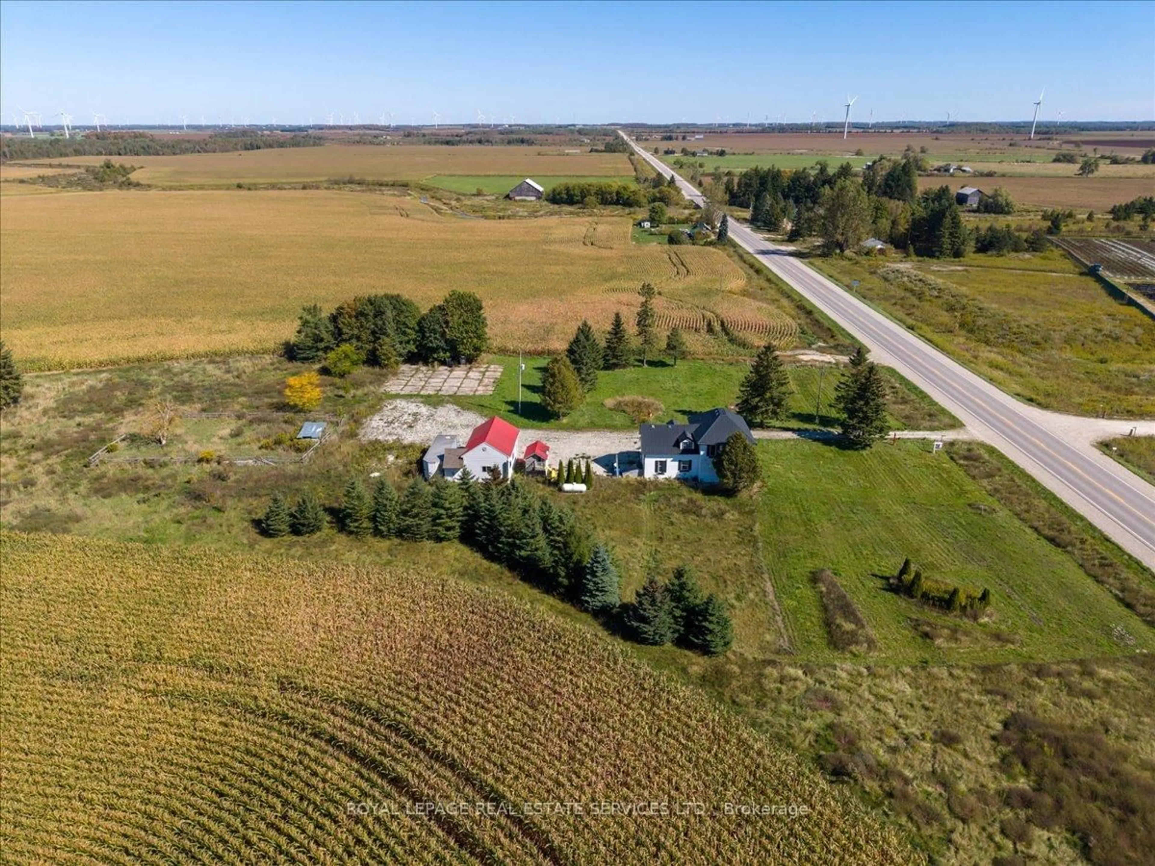 A pic from outside/outdoor area/front of a property/back of a property/a pic from drone, unknown for 26735 Highway 89 Highway, Southgate Ontario N0C 1B0
