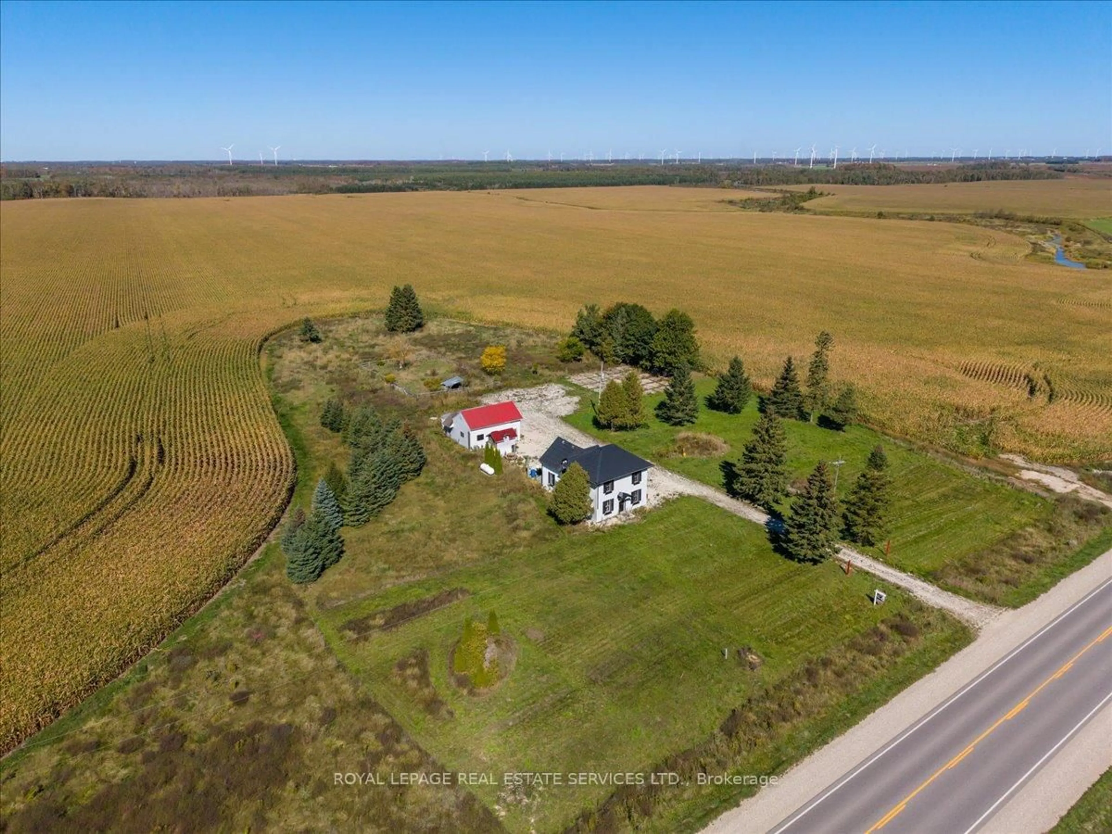 A pic from outside/outdoor area/front of a property/back of a property/a pic from drone, unknown for 26735 Highway 89 Highway, Southgate Ontario N0C 1B0