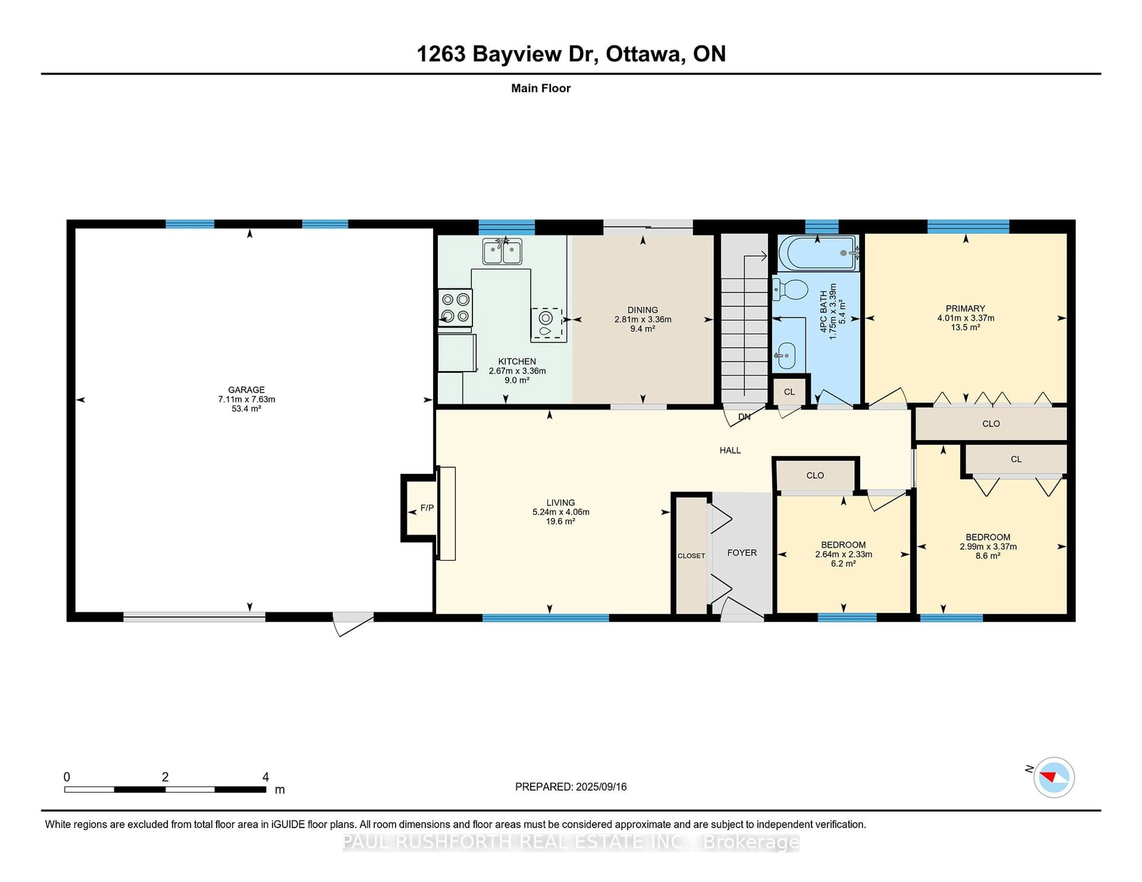 Floor plan for 1283 Bayview Dr, Ottawa Ontario K0A 3M0