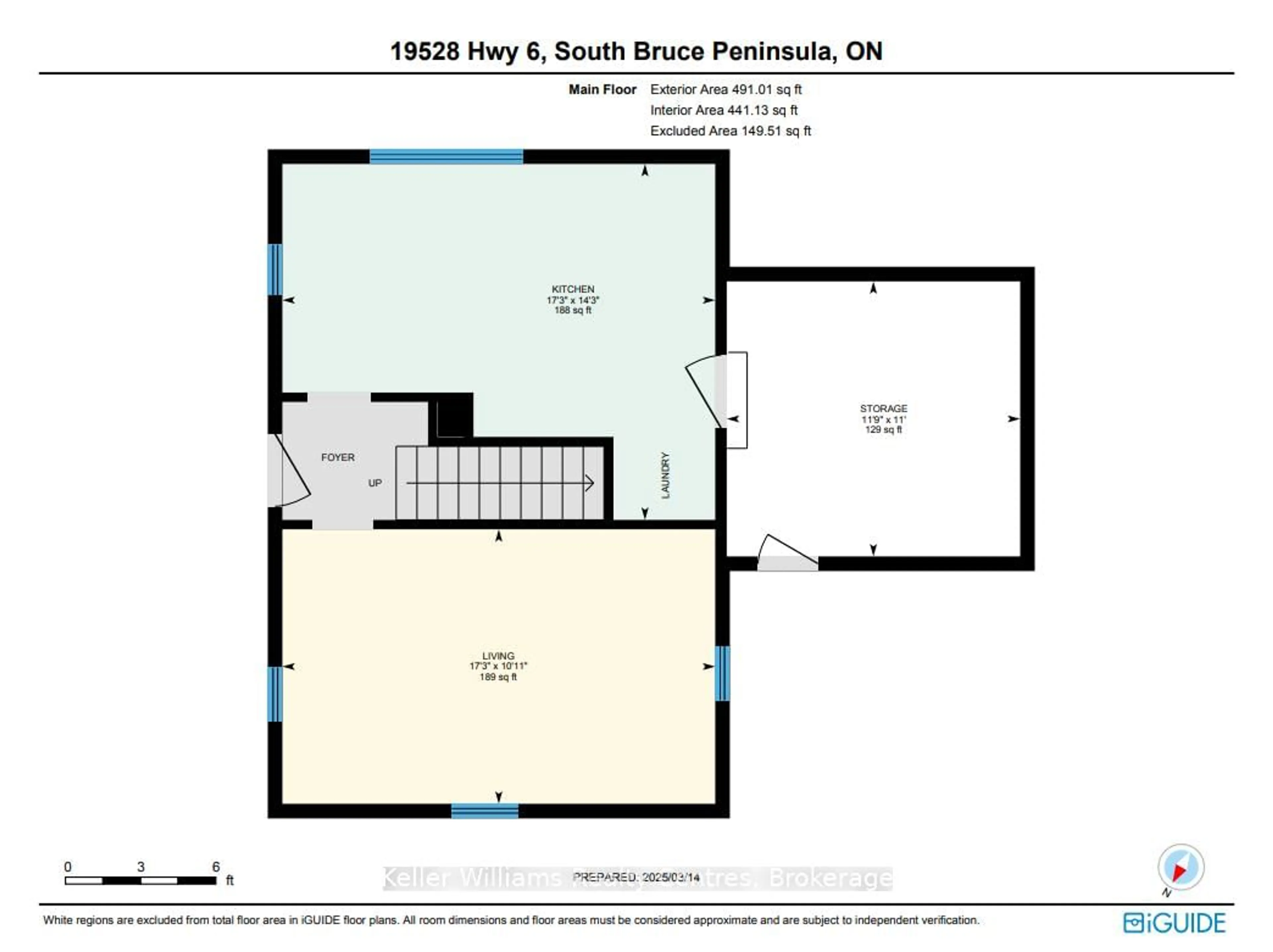 Floor plan for 19528 Highway 6, South Bruce Peninsula Ontario N0H 2T0