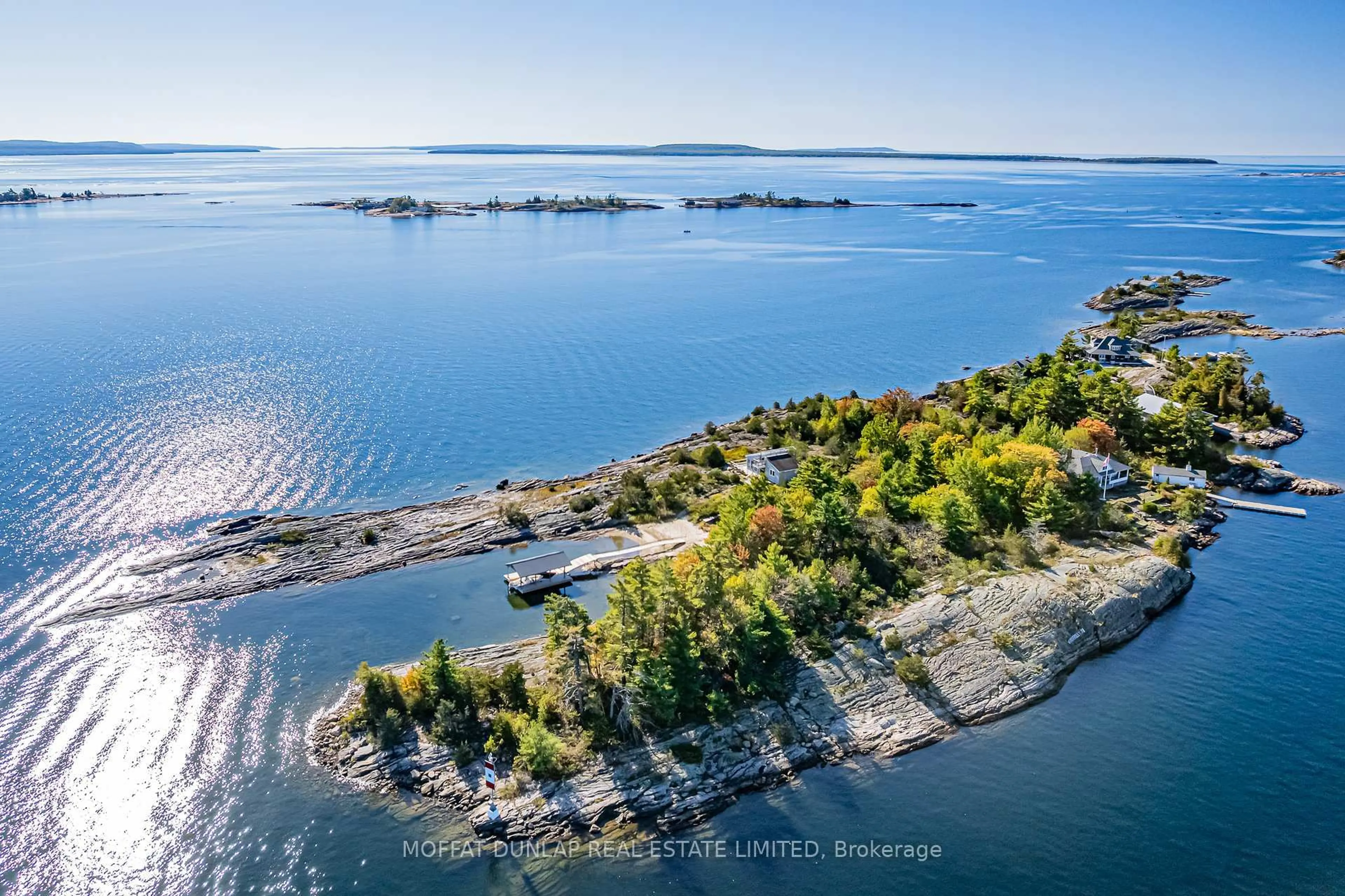 A pic from outside/outdoor area/front of a property/back of a property/a pic from drone, water/lake/river/ocean view for 2 IS 2390, Georgian Bay Ontario P0E 1E0