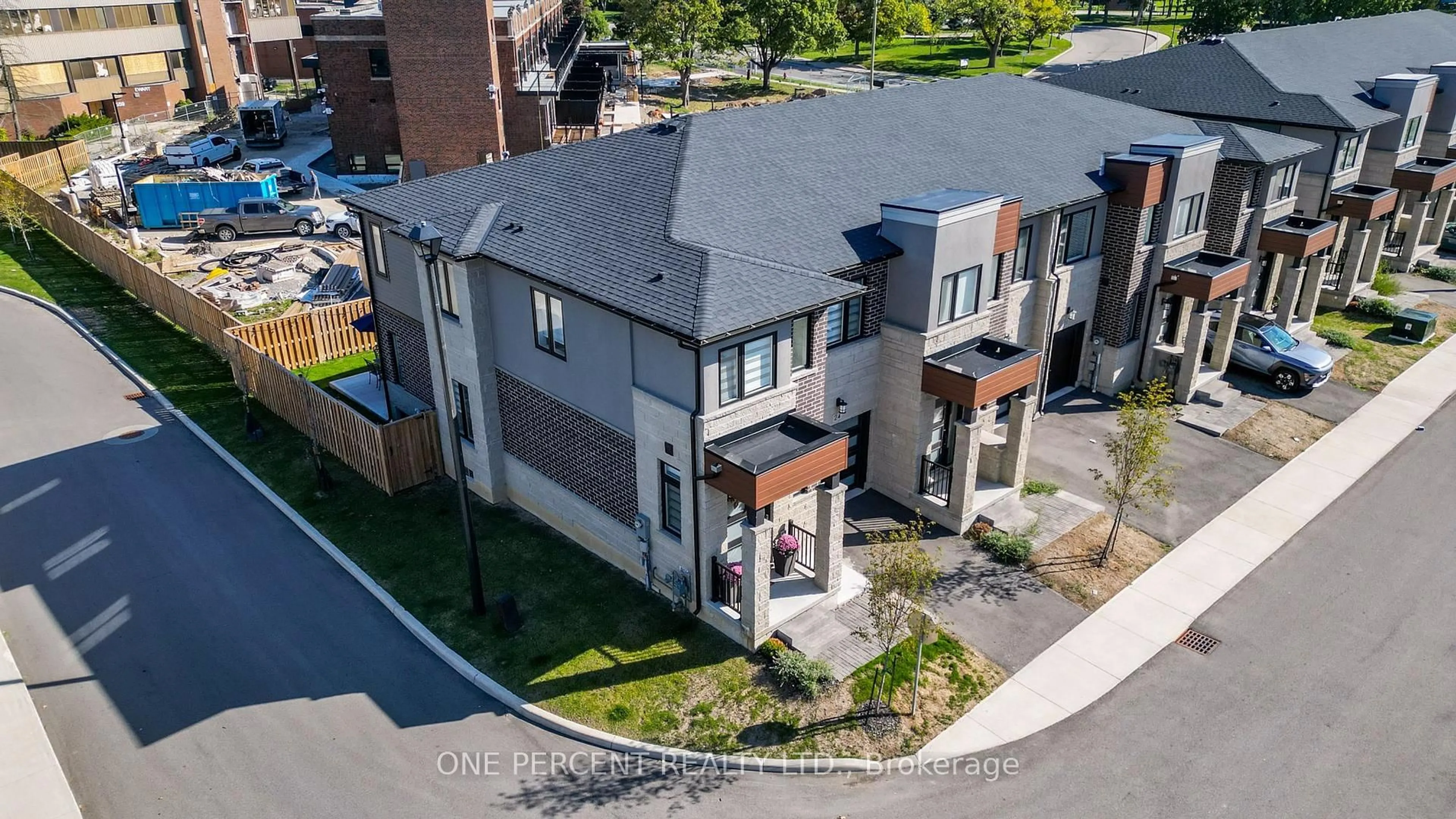 A pic from outside/outdoor area/front of a property/back of a property/a pic from drone, street for 24 Southam Lane, Hamilton Ontario L9C 0E9