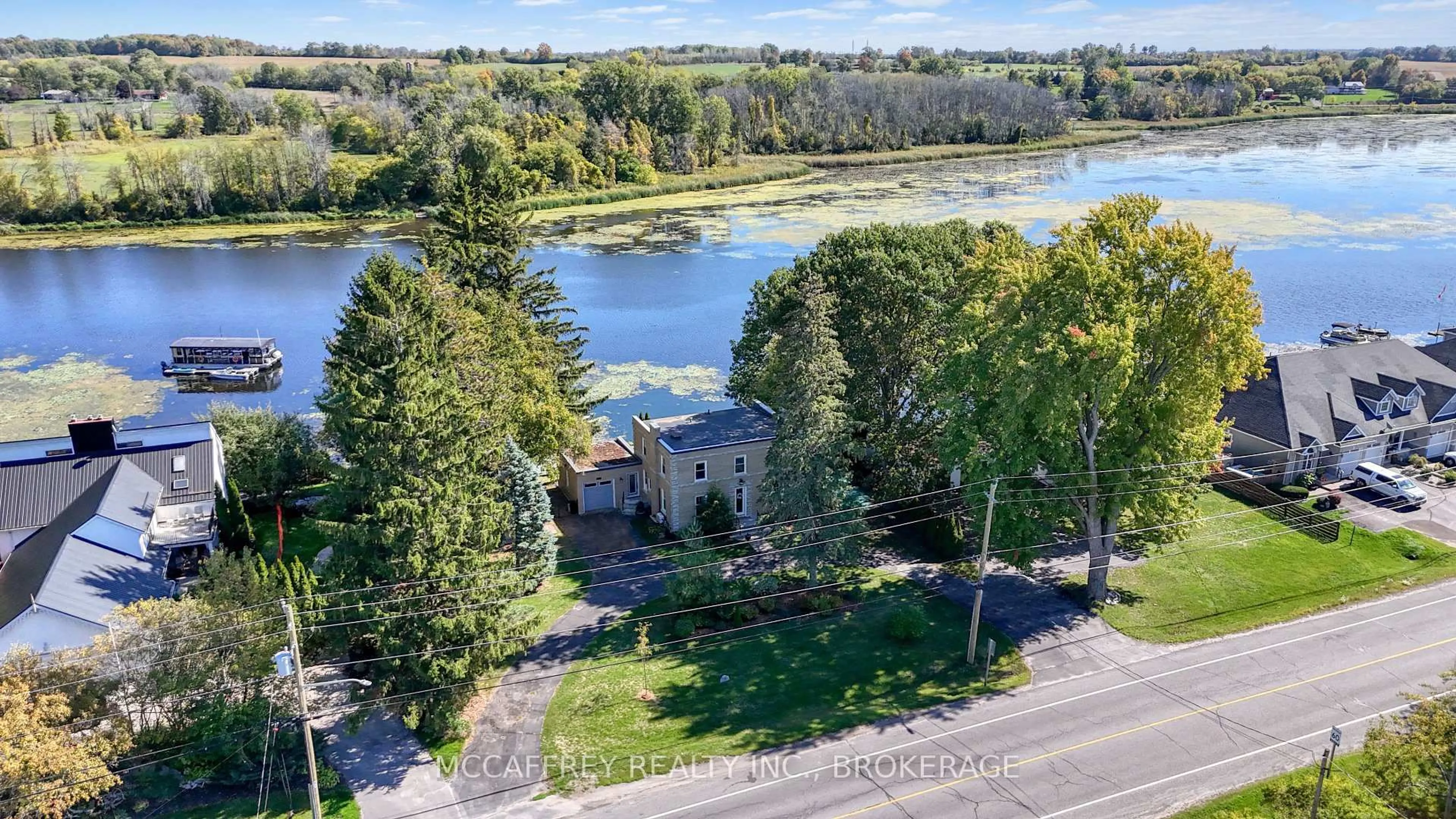 A pic from outside/outdoor area/front of a property/back of a property/a pic from drone, water/lake/river/ocean view for 442 DUNDAS St, Greater Napanee Ontario K7R 2C1