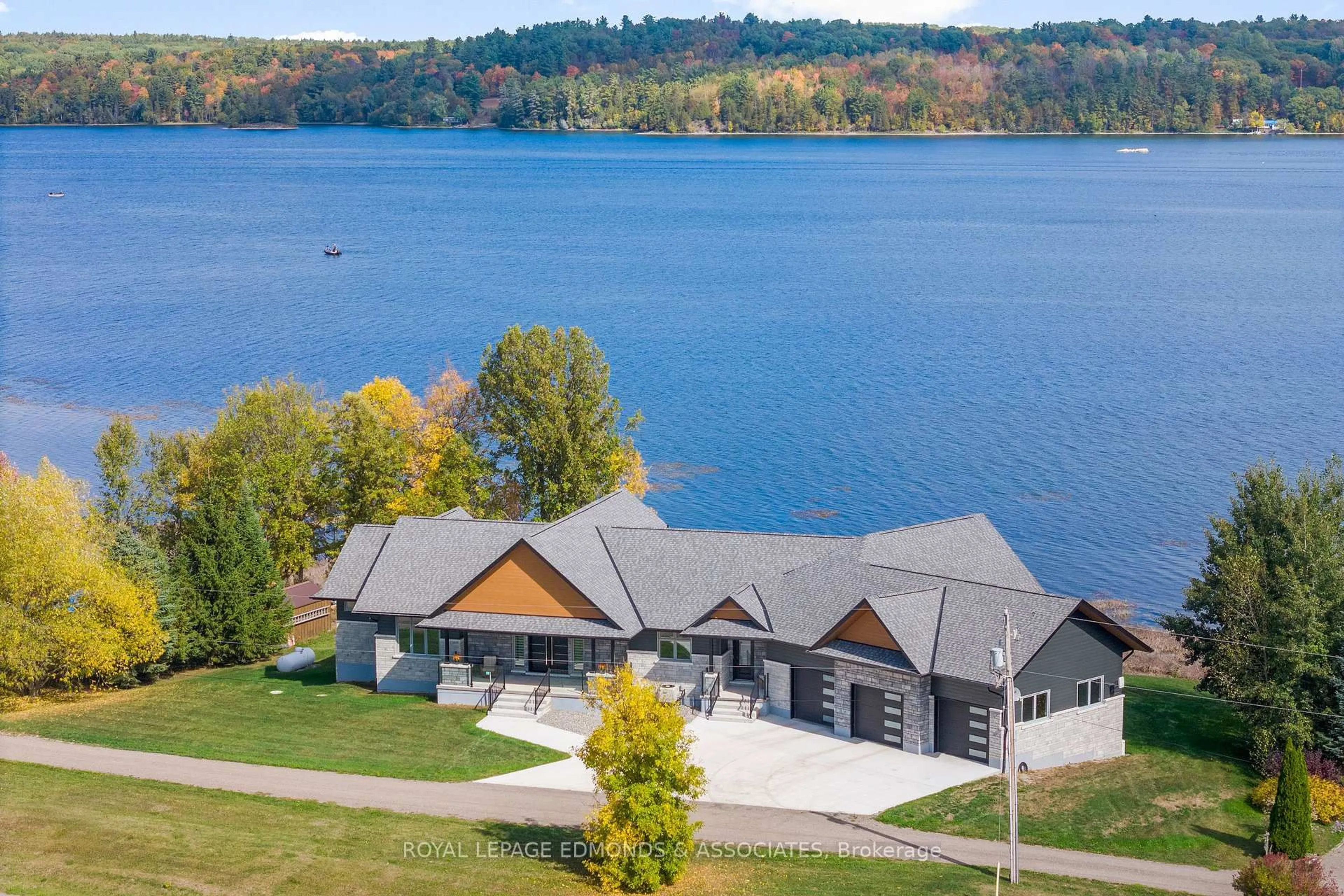 A pic from outside/outdoor area/front of a property/back of a property/a pic from drone, water/lake/river/ocean view for 231 Finnerty Rd, Cobden Ontario K0J 1K0