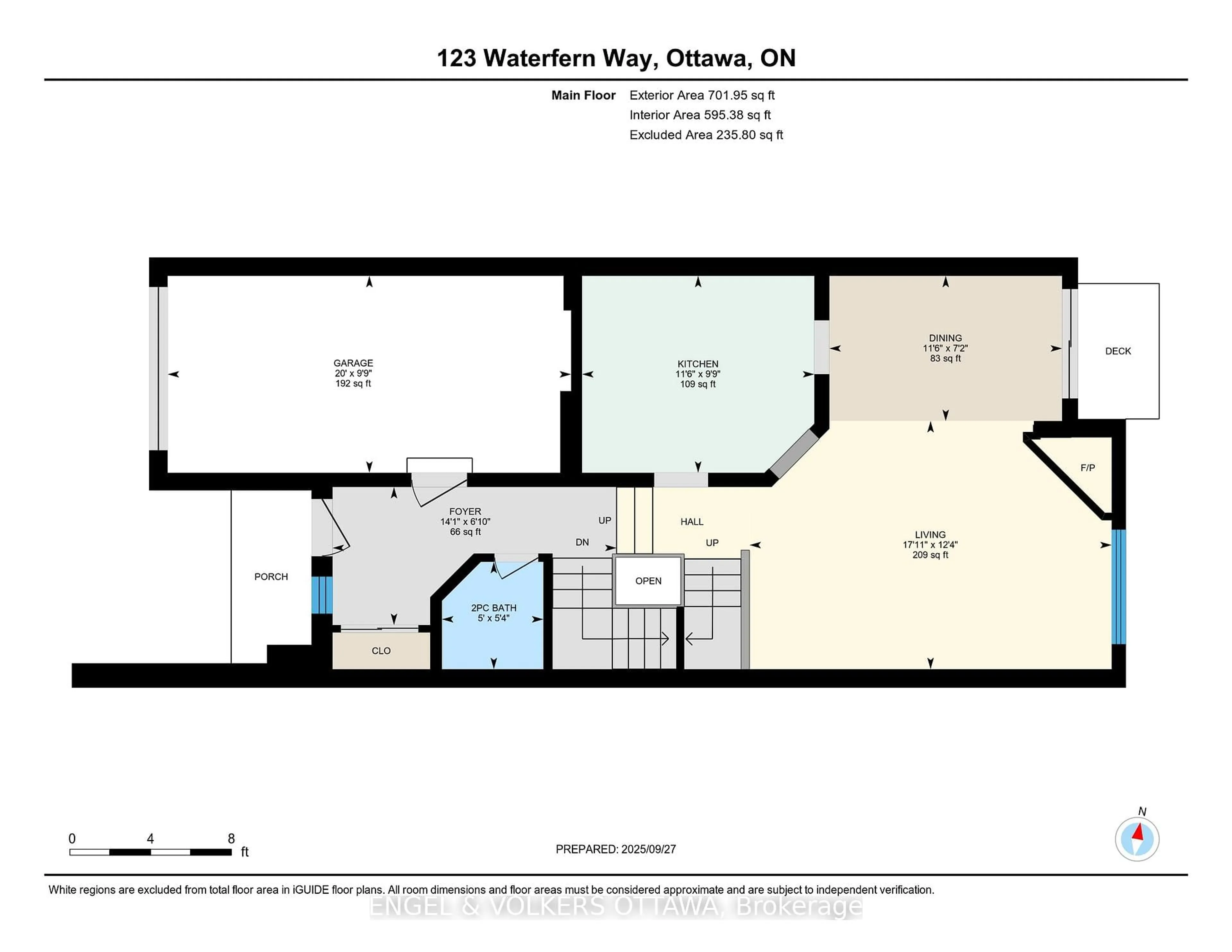Floor plan for 123 Waterfern Way, Ottawa Ontario K4A 0T4