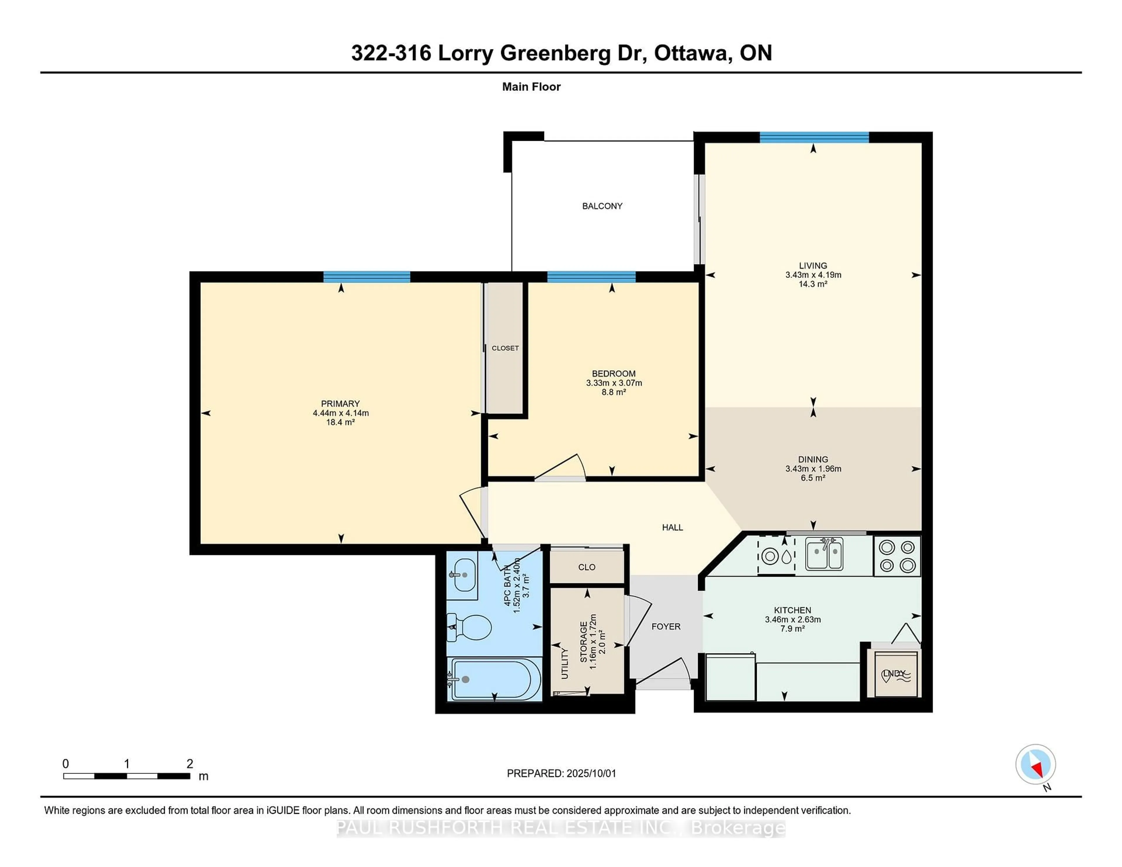 Floor plan for 316 Lorry Greenberg Dr #322, Ottawa Ontario K1T 2P4