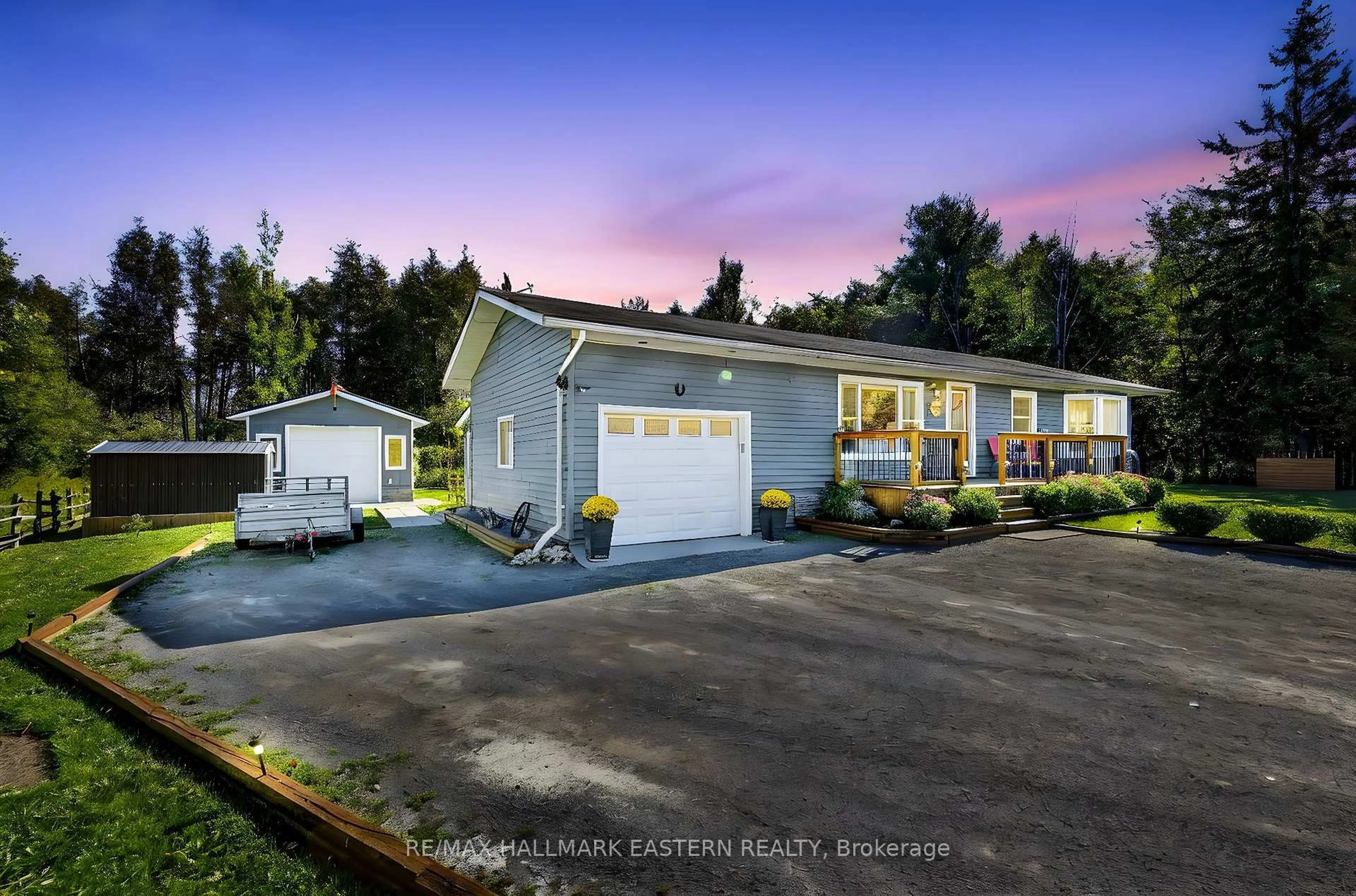 A pic from outside/outdoor area/front of a property/back of a property/a pic from drone, street for 4379 Highway 28, Selwyn Ontario K0L 2H0
