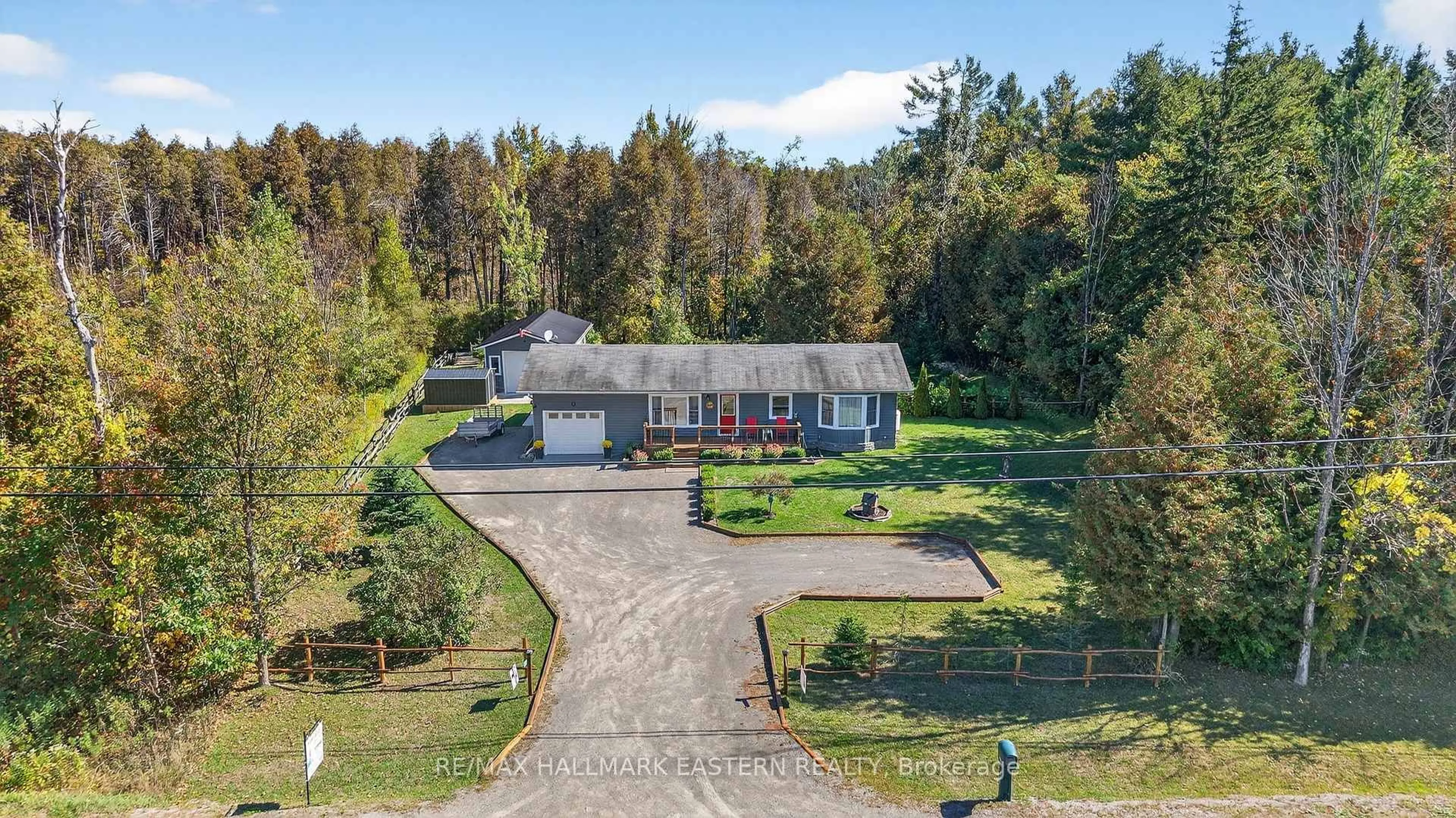 A pic from outside/outdoor area/front of a property/back of a property/a pic from drone, unknown for 4379 Highway 28, Selwyn Ontario K0L 2H0