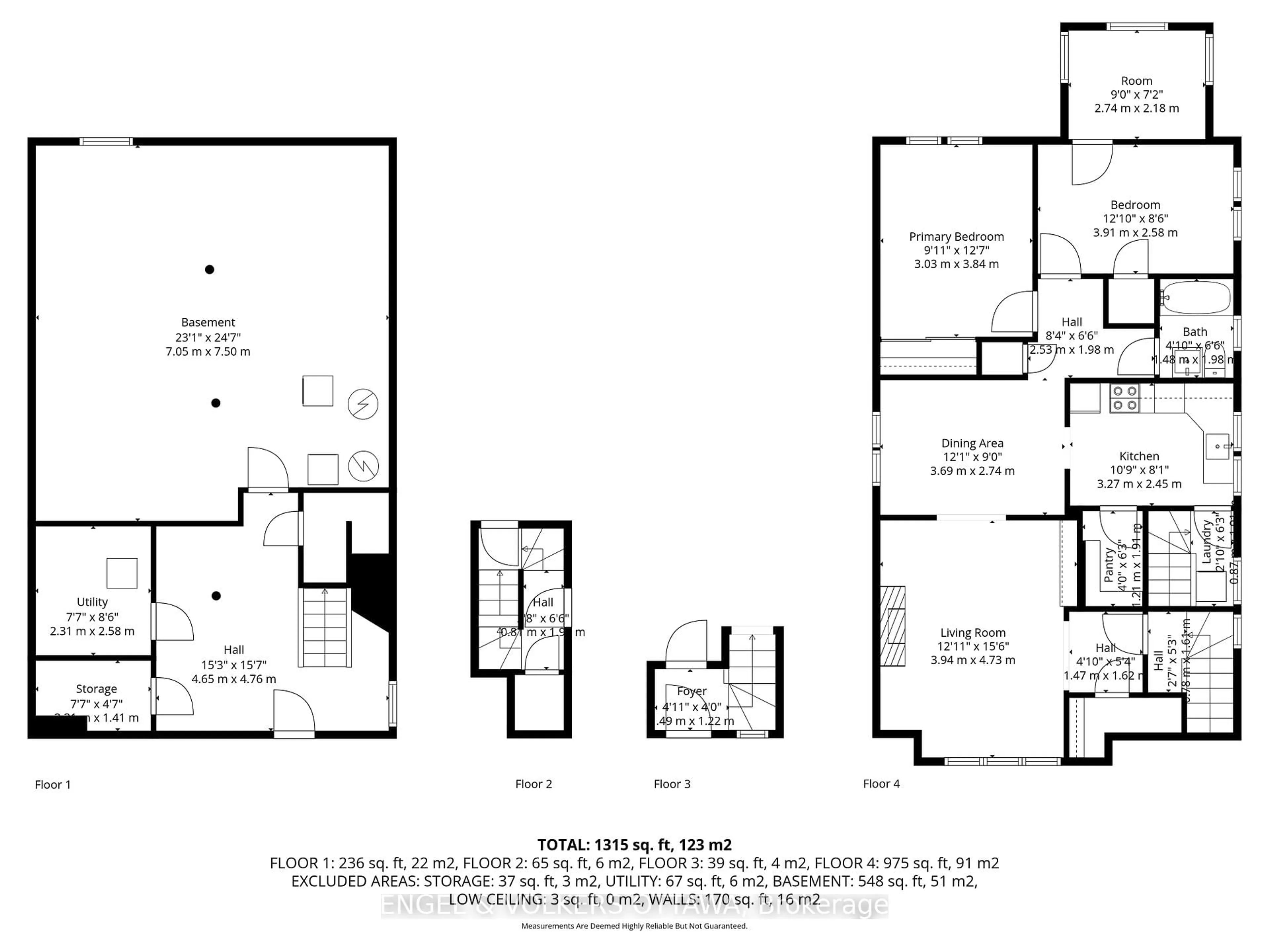 Floor plan for 460 Holland Ave, Ottawa Ontario K1Y 0Z5
