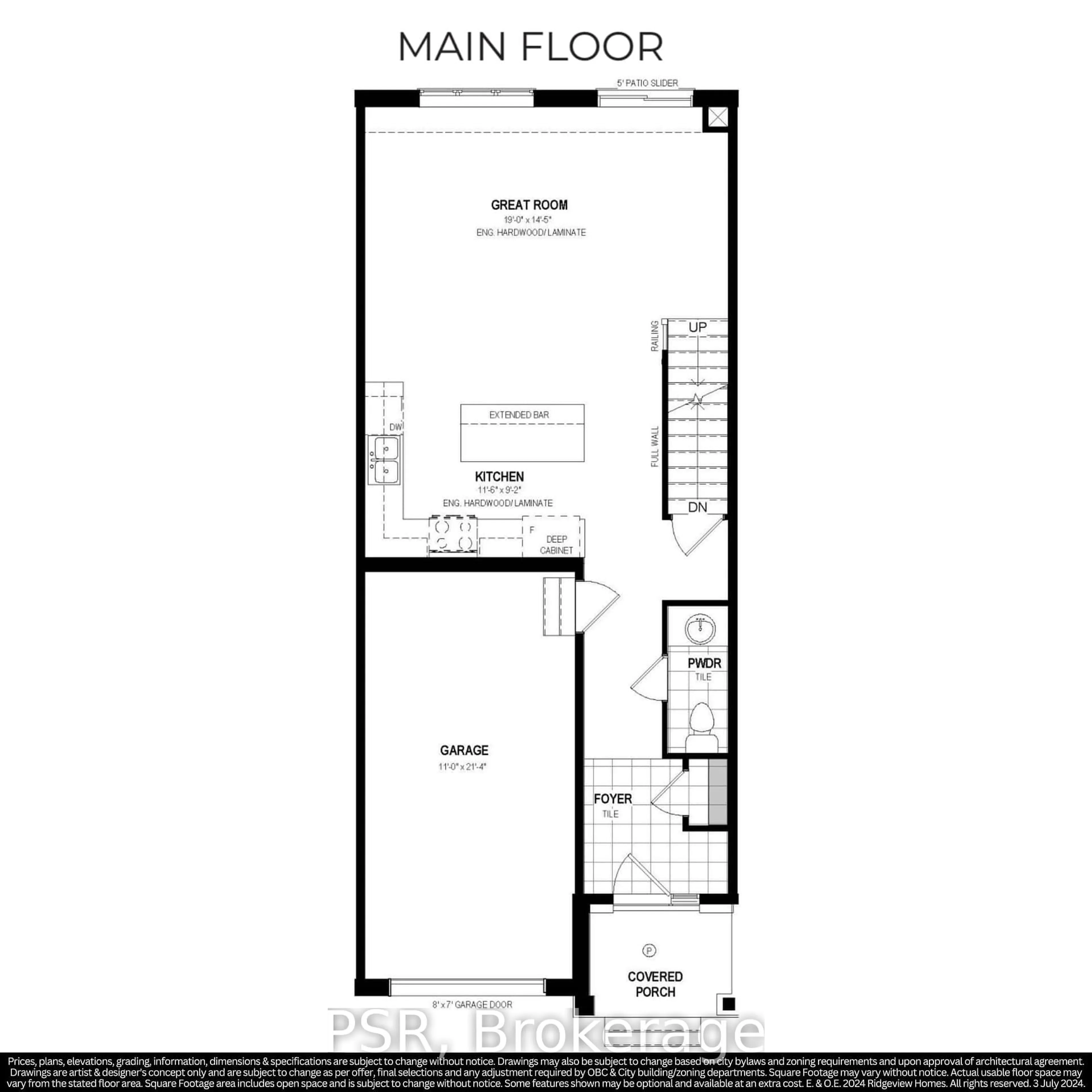 Floor plan for Lot D18 Rivergreen Cres, Cambridge Ontario N1S 0G1
