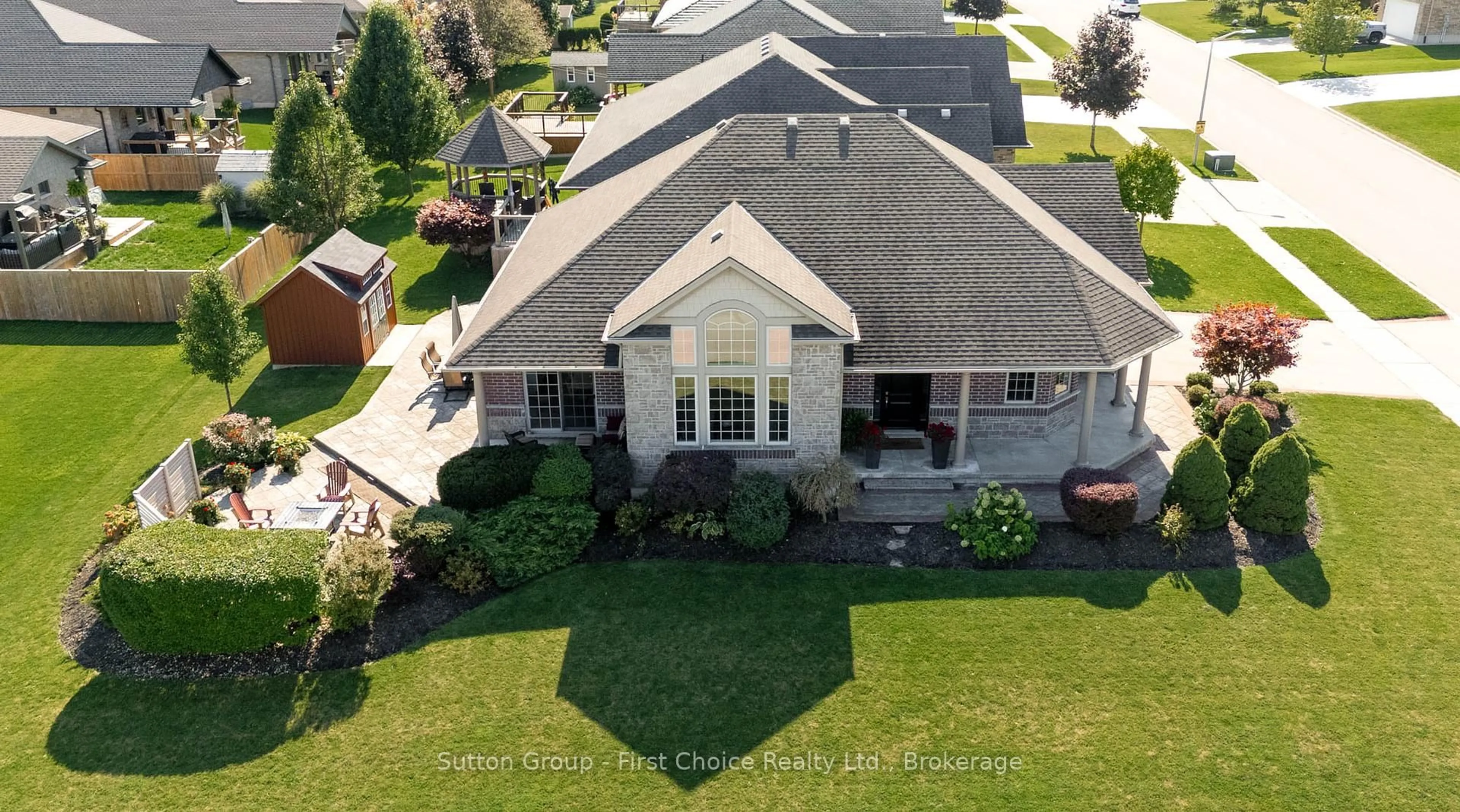 A pic from outside/outdoor area/front of a property/back of a property/a pic from drone, street for 211 Sunset Dr, West Perth Ontario N0K 1W0