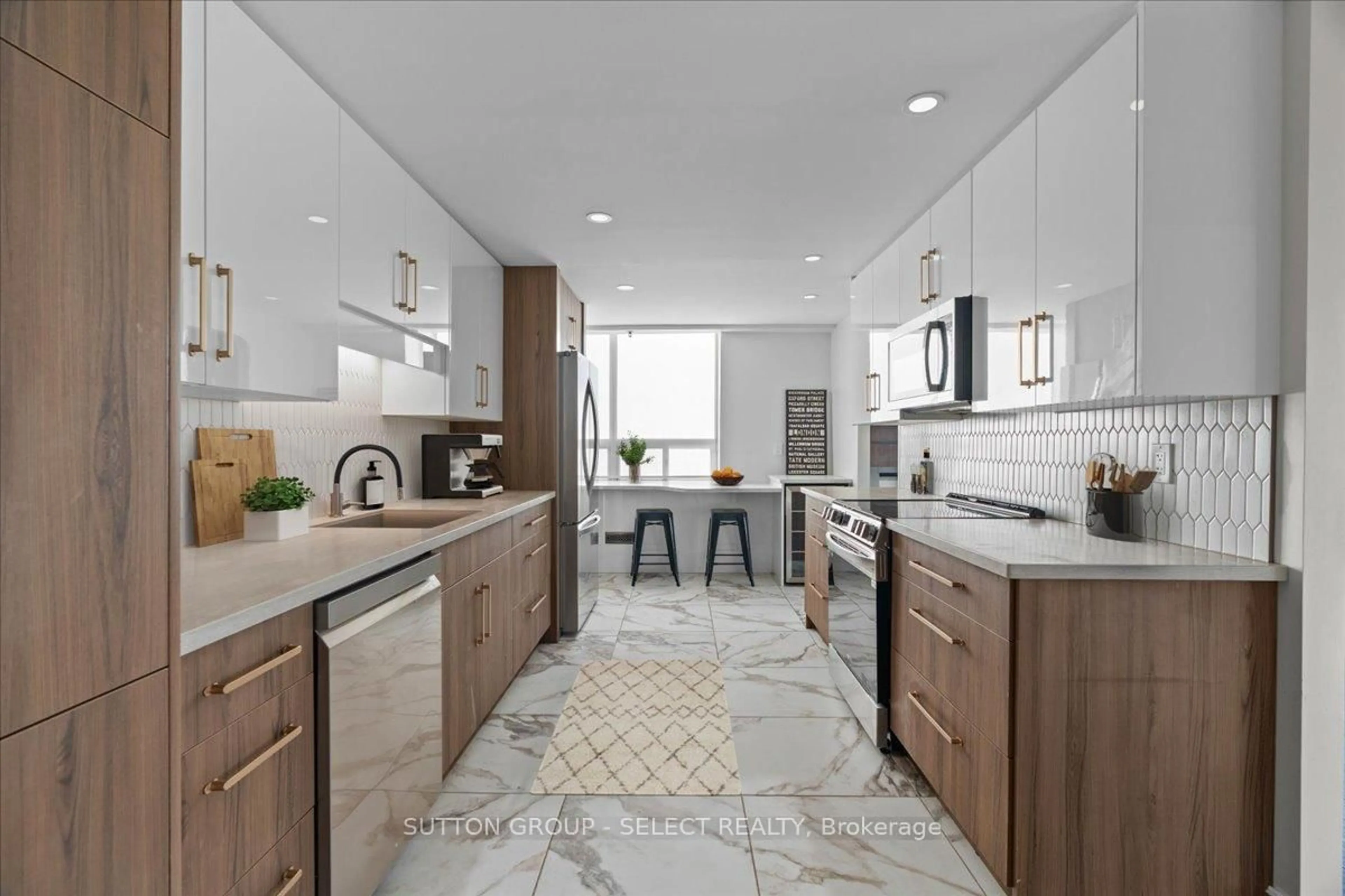 Contemporary kitchen, ceramic/tile floor for 7 Picton St #903, London East Ontario N6B 3N7