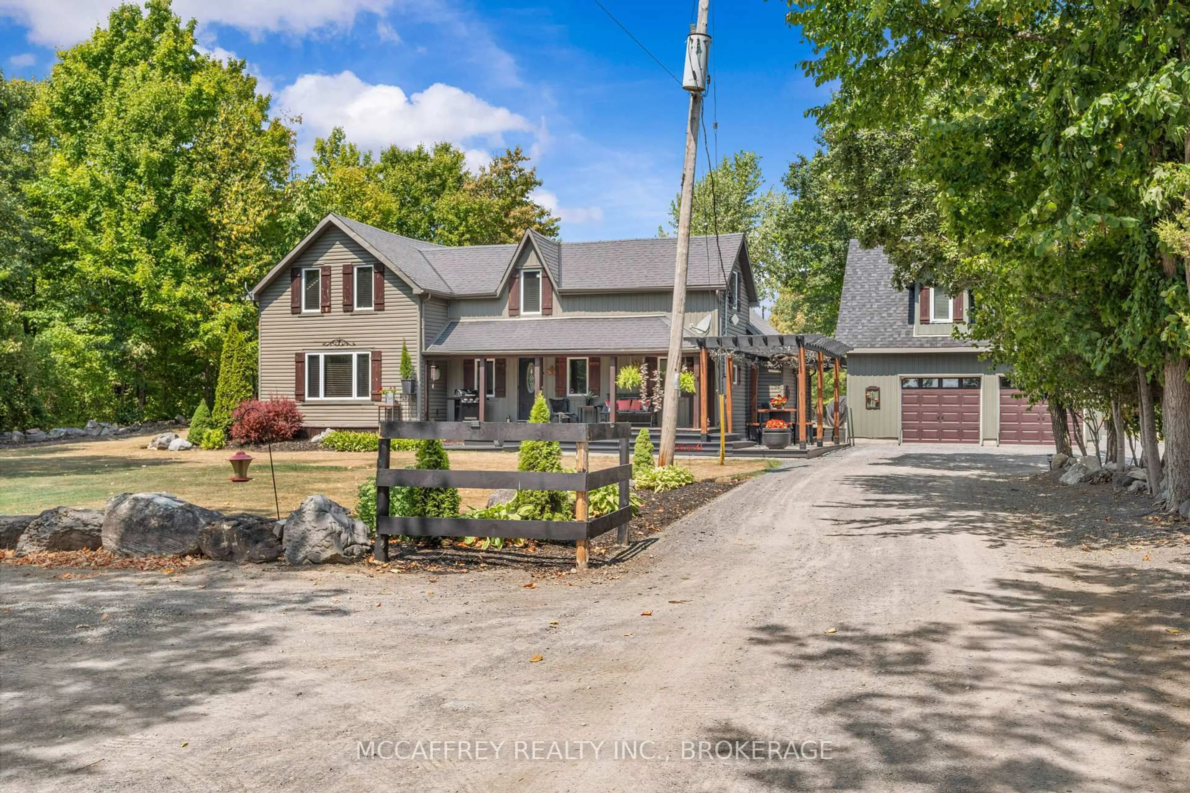 A pic from outside/outdoor area/front of a property/back of a property/a pic from drone, street for 641 Enright Rd, Shannonville Ontario K0K 3A0