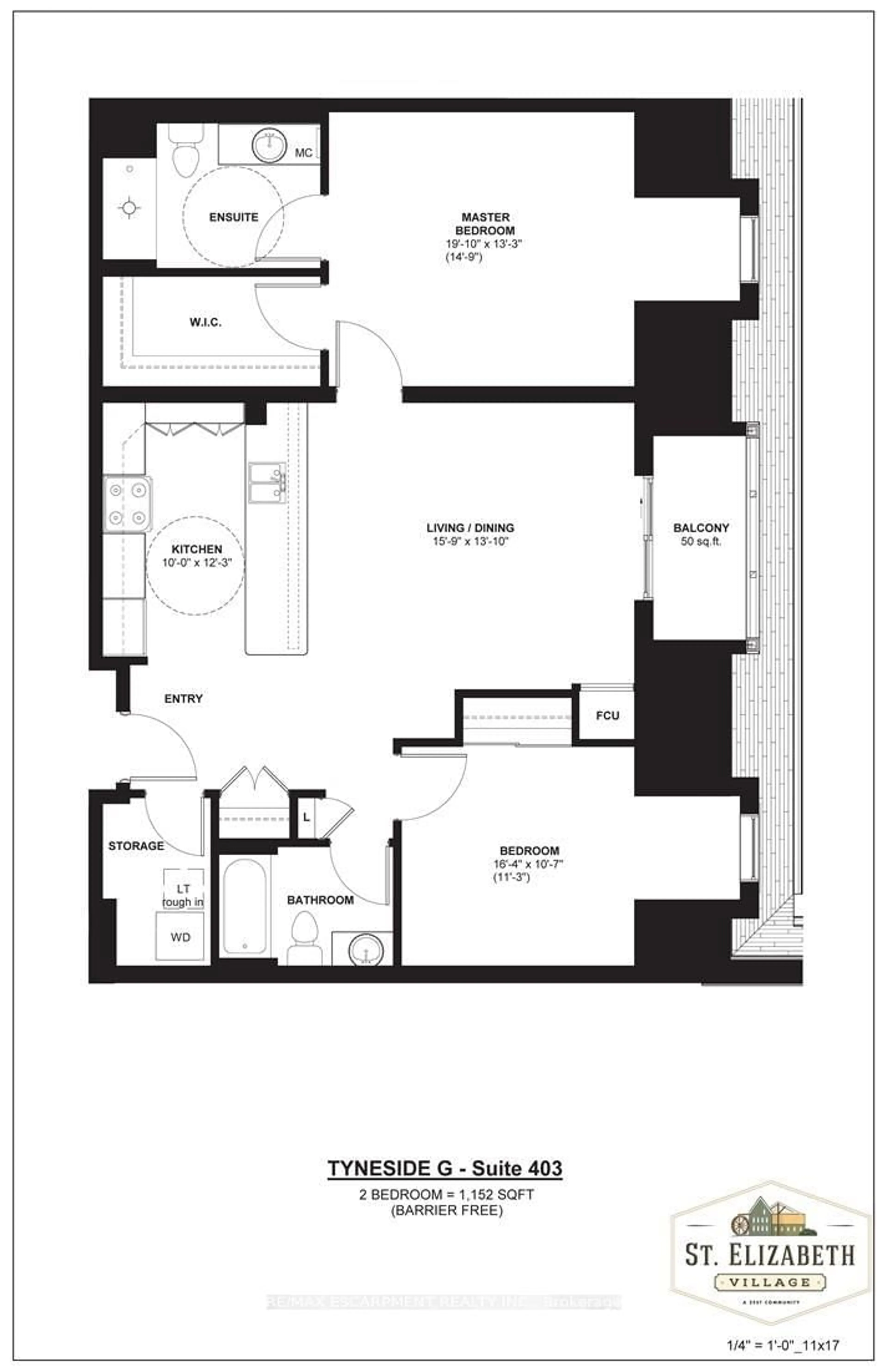 Floor plan for 39 SISTER VARGA Terr #403, Hamilton Ontario L9B 0J7