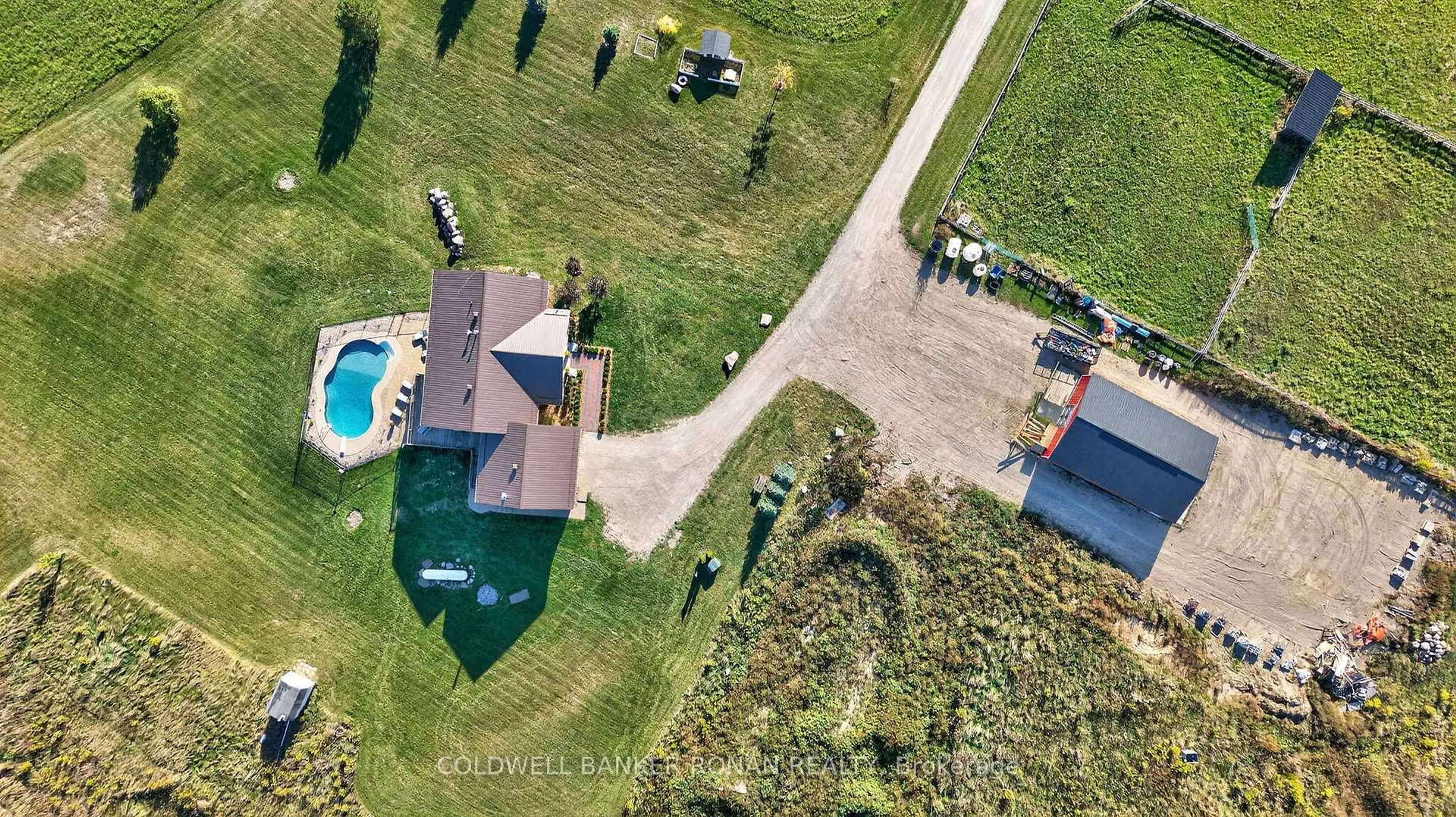 A pic from outside/outdoor area/front of a property/back of a property/a pic from drone, street for 796271 3rd Line, Mulmur Ontario L9V 0H2