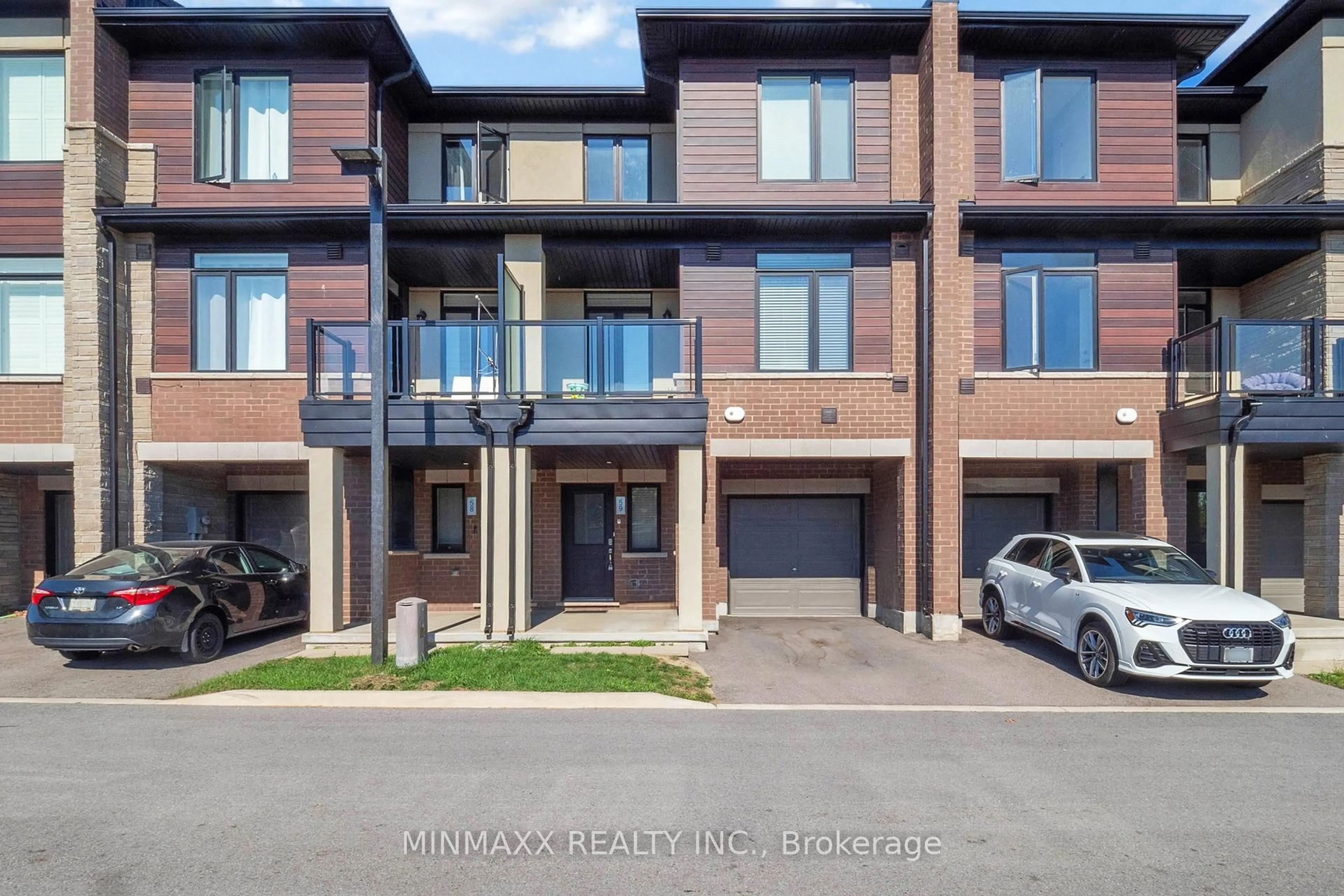 A pic from outside/outdoor area/front of a property/back of a property/a pic from drone, street for 590 North Service Rd #59, Hamilton Ontario L8E 0K5